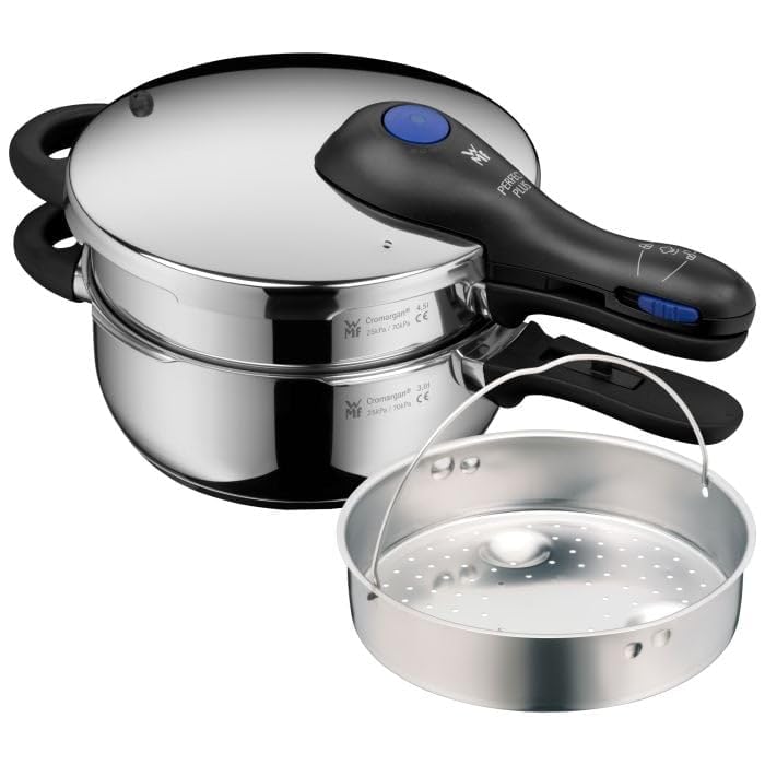 wmf-perfect-plus-one-pot-schnellkochtopf-set-2-teilig-4-5-l-3-l-mit-dampfgareins image 1