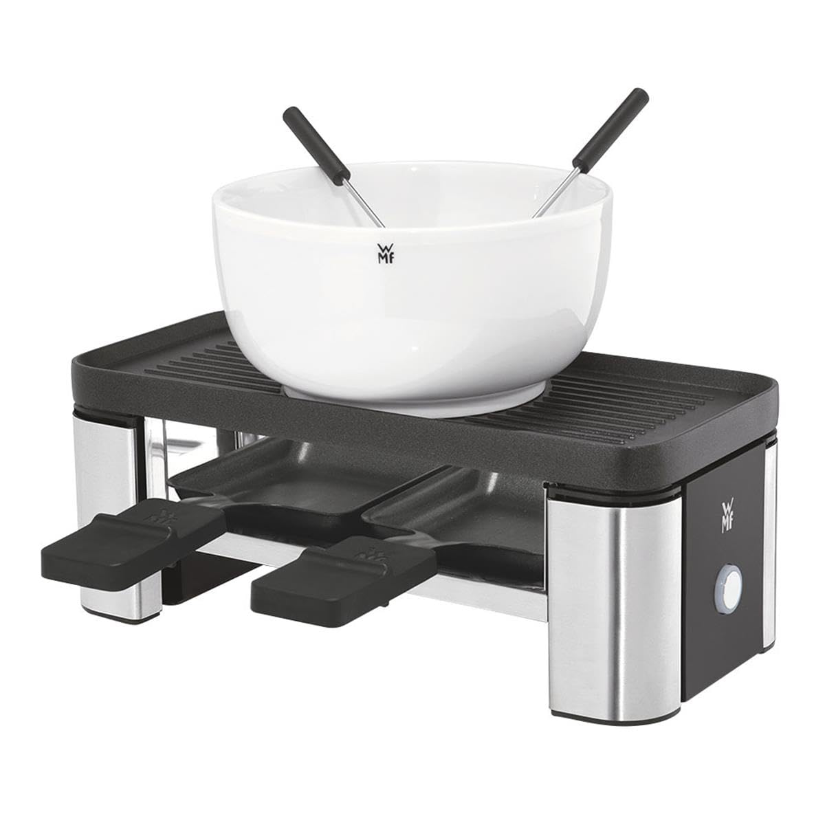 wmf-k-chenminis-raclette-und-schokofondue-f-r-2-personen-370-w-mit-wendbarer-ant image 1