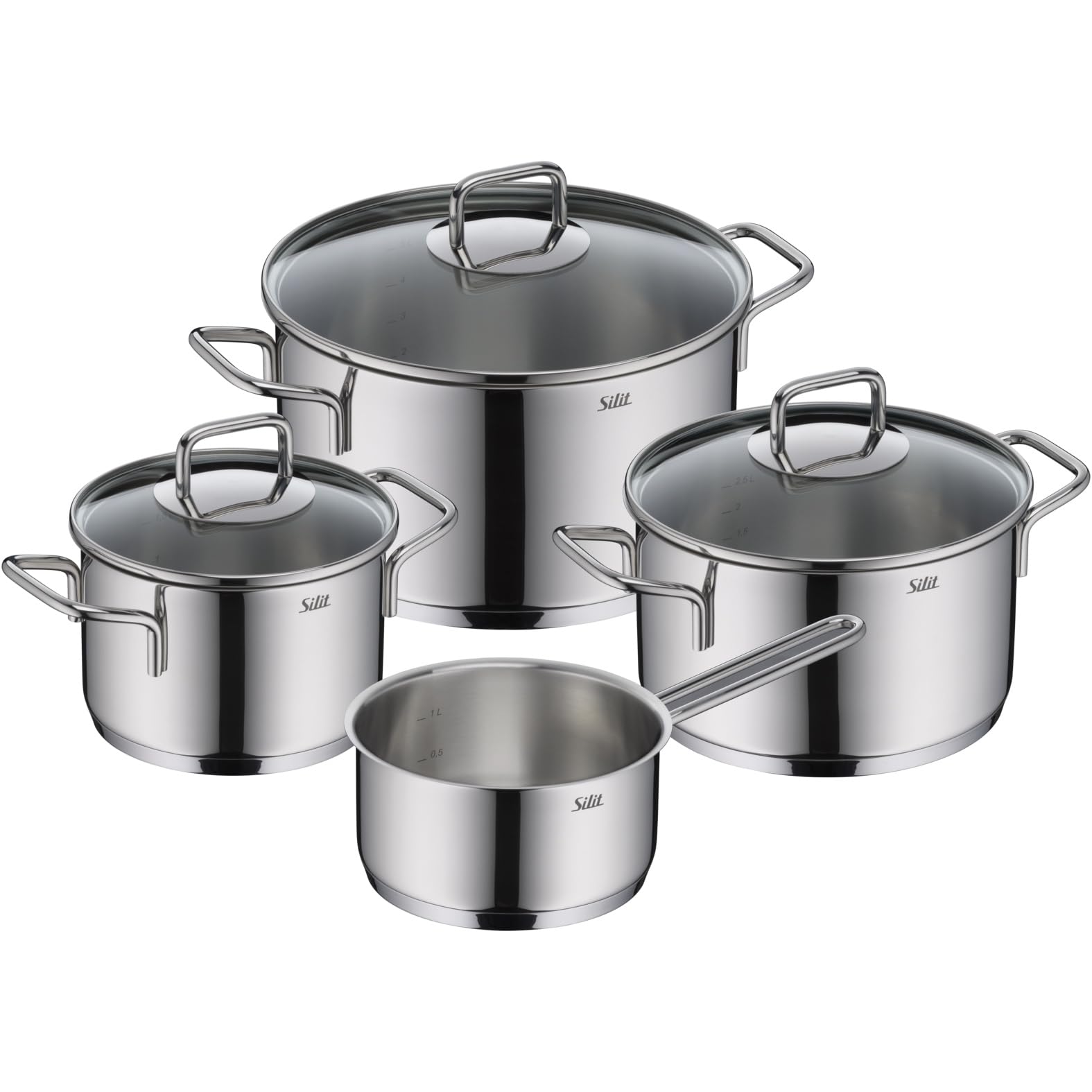 silit-extra-cook-kochgeschirr-set-4-teilig-kocht-pfe-16-20-24-cm-mit-glasdeckel- image 1