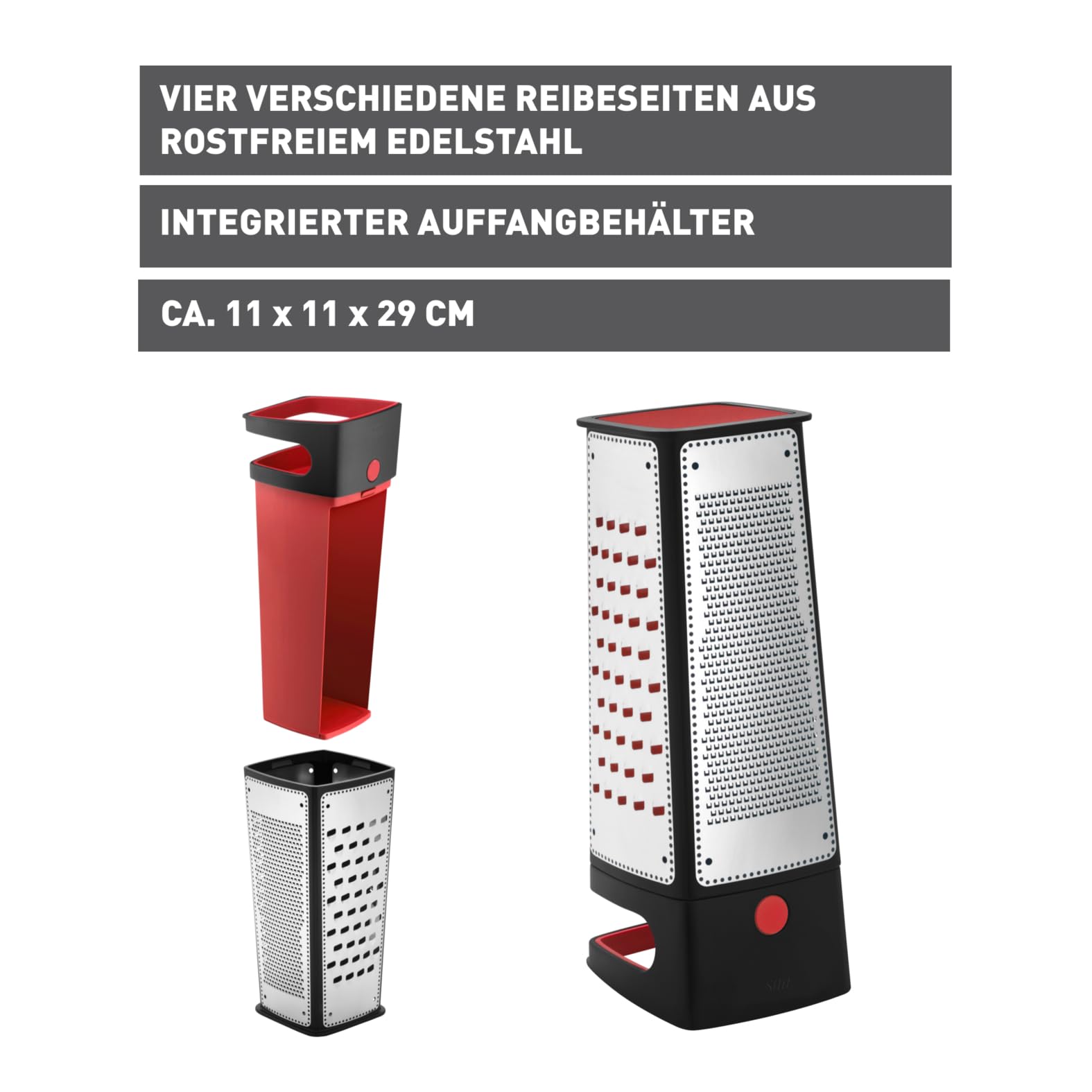 silit-vierkantreibe-mit-auffangbeh-lter-4-reibefl-chen-edelstahl-kartoffelreibe- image 2