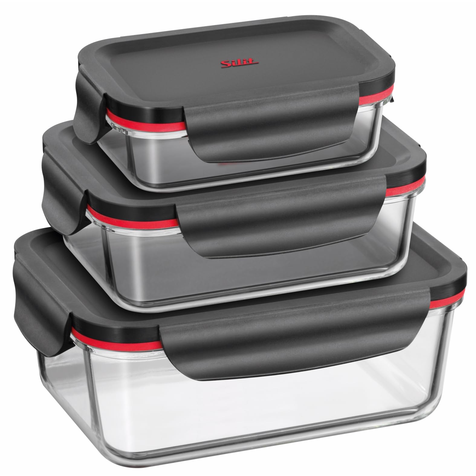 silit-storio-vorratsdosen-set-3-teilig-glasbeh-lter-mit-luftdichtem-deckel-bpa-f image 1