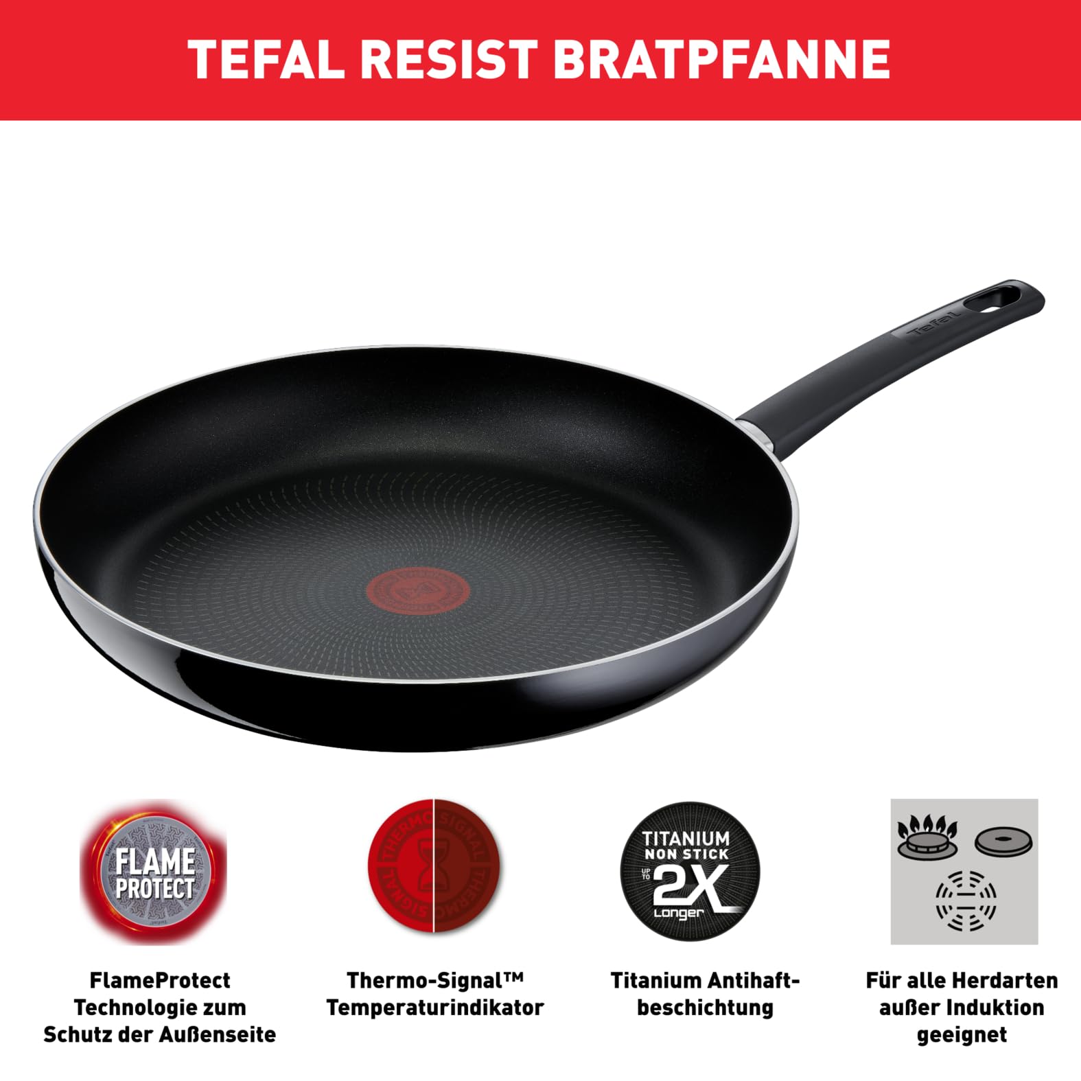 tefal-resist-g6-d5260632-bratpfanne-28-cm-flameprotect-technologie-thermo-signal image 2