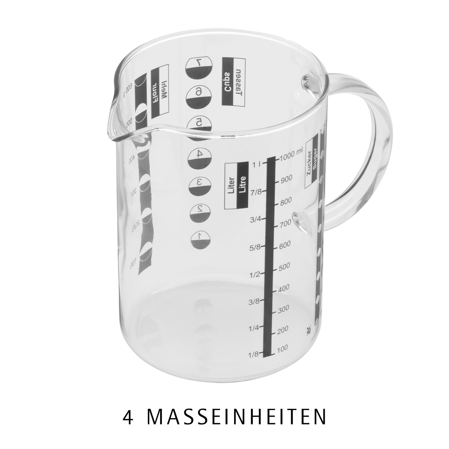 wmf-gourmet-glas-messbecher-1-l-hitzebest-ndig-pr-zise-4-fach-skalierung-mikrowe image 2