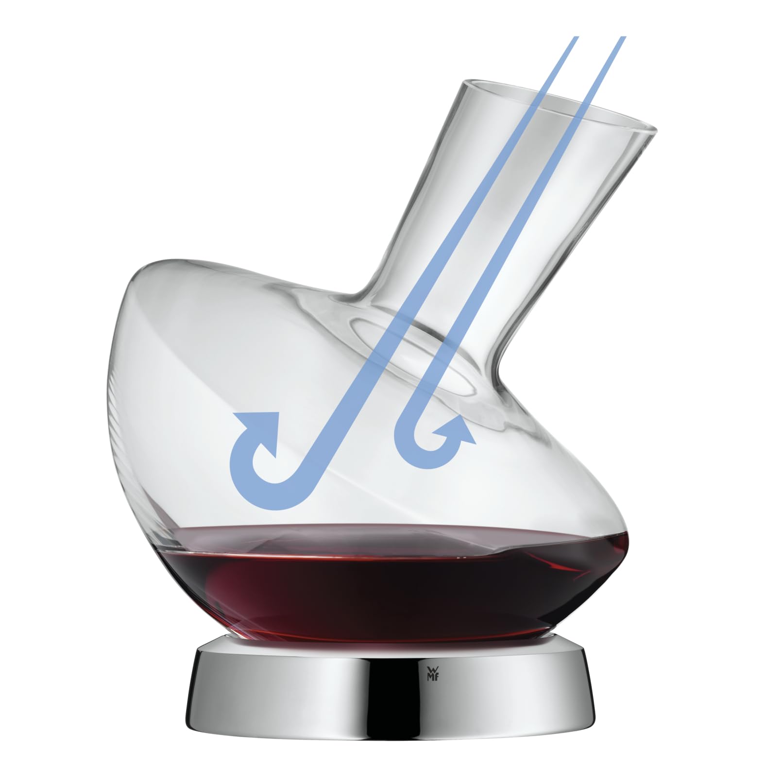 wmf-jette-weindekanter-0-75-l-mit-edelstahl-sockel-mundgeblasene-dekantierkaraff image 6