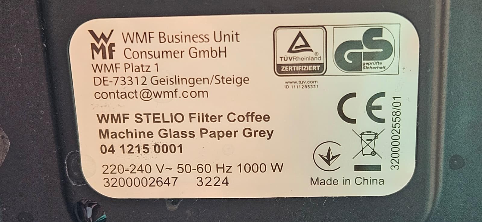Klasse Kaffeemaschine