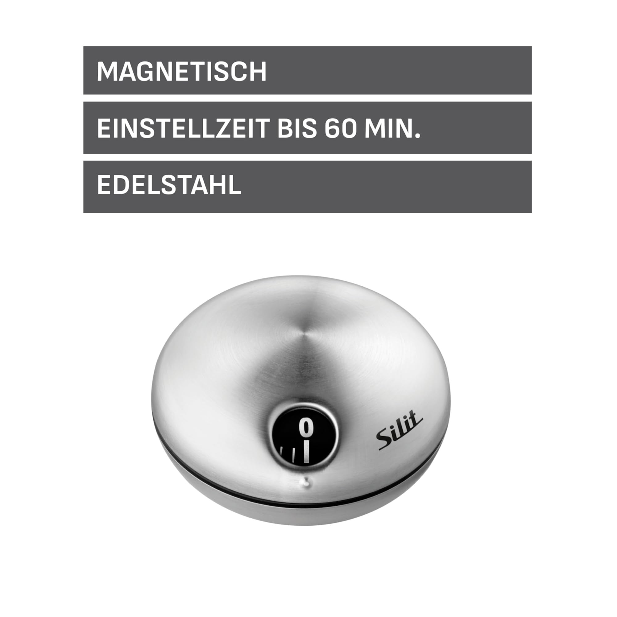 silit-puk-kurzzeitwecker-magnetischer-k-chentimer-eieruhr-aus-edelstahl-18-10-ei image 2