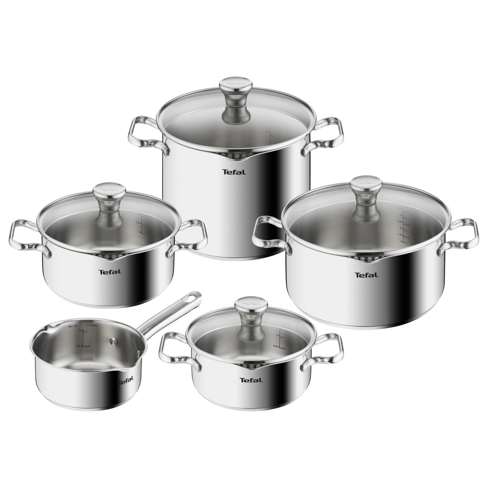 tefal-duetto-topfset-9-teilig-edelstahl-kochtopf-set-mit-siebdeckel-induktion-ba image 1
