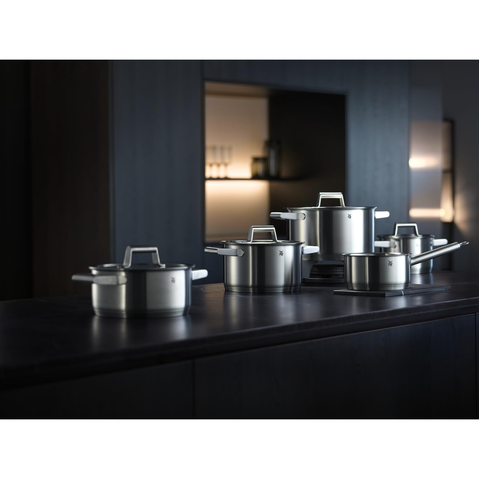 wmf-premium-one-topfset-induktion-5-teilig-kochtopf-set-mit-metalldeckeln-cromar image 2