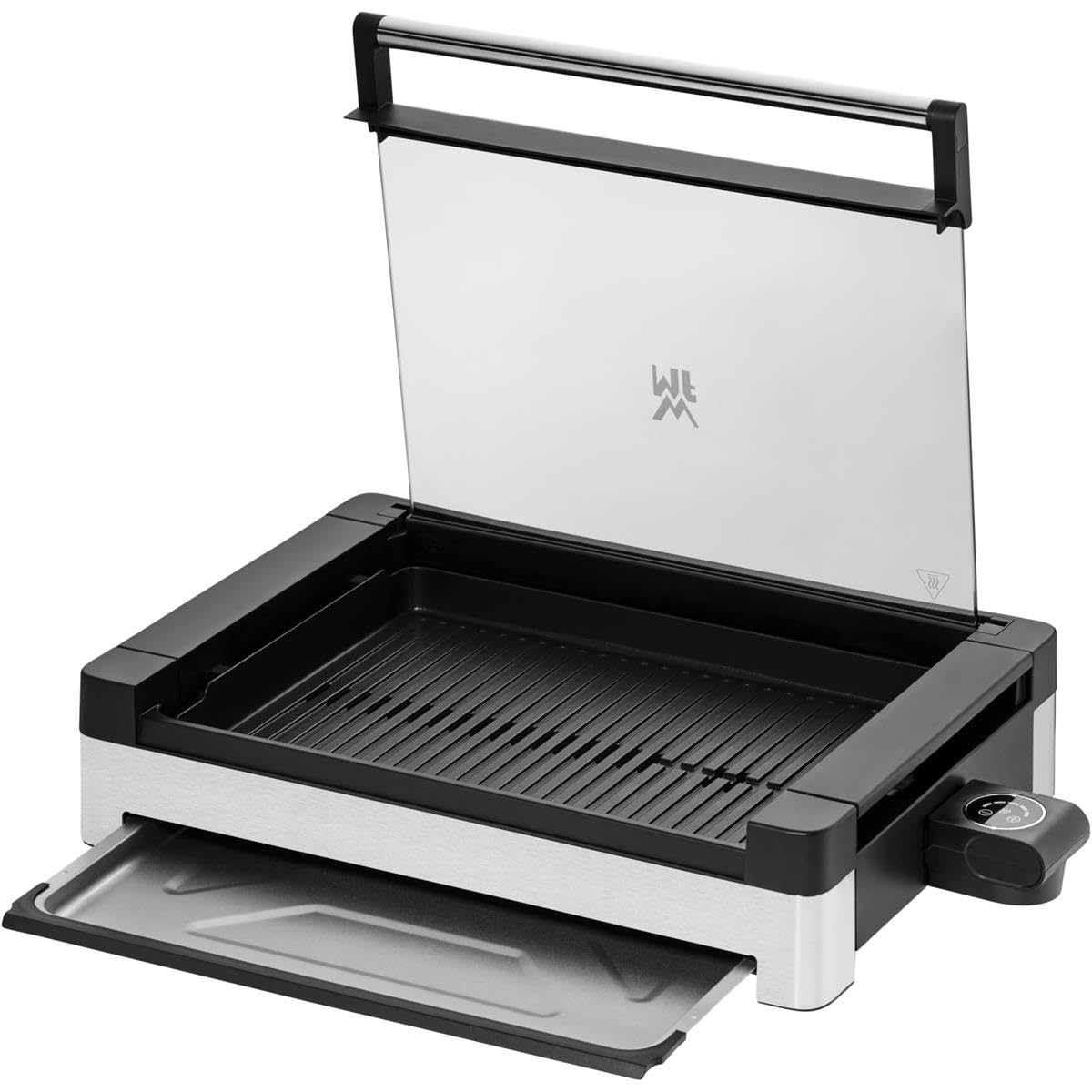 wmf-lono-tischgrill-elektrisch-2200-w-mit-glasdeckel-antihaft-grillplatte-heraus image 2