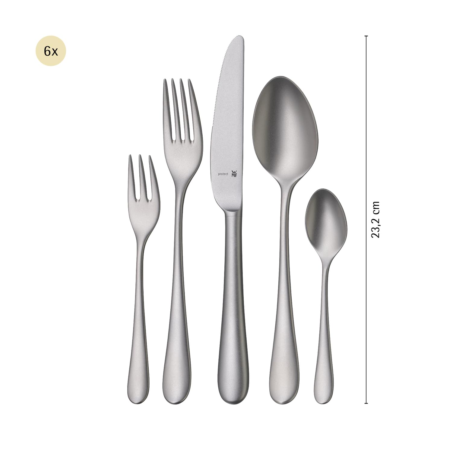 wmf-merit-besteck-set-30-teilig-f-r-6-personen-cromargan-protect-sandgestrahlt-g image 7