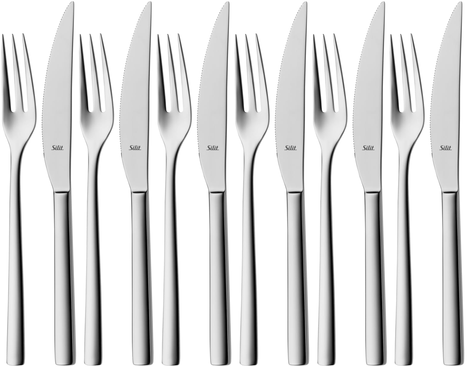 silit-trend-steakbesteck-set-12-teilig-crominox-edelstahl-18-10-geschmiedete-ste image 1