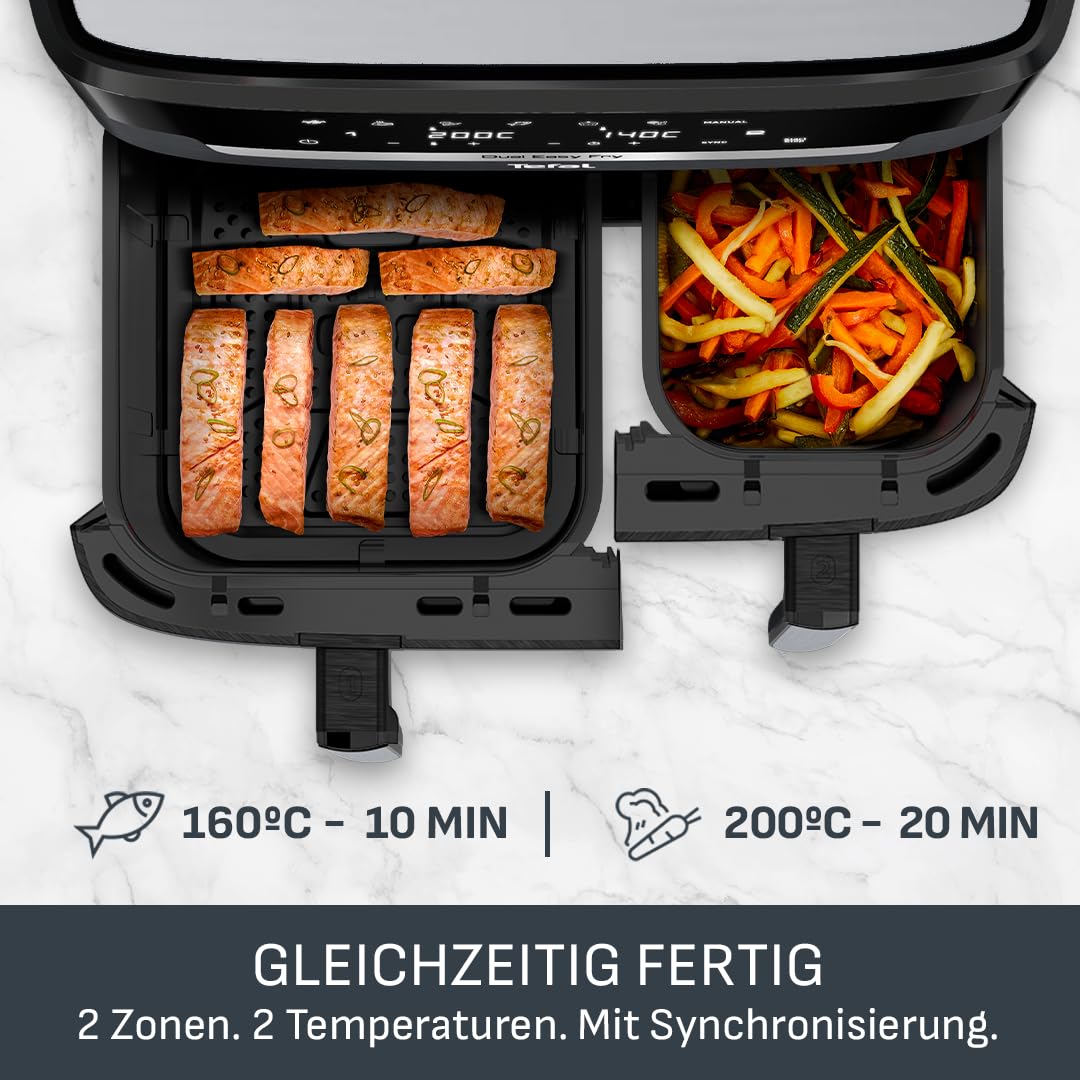 tefal-dual-easy-fry-ey9018-hei-luftfritteuse-mit-2-kammern-8-3-l-doppelkammer-ai image 4