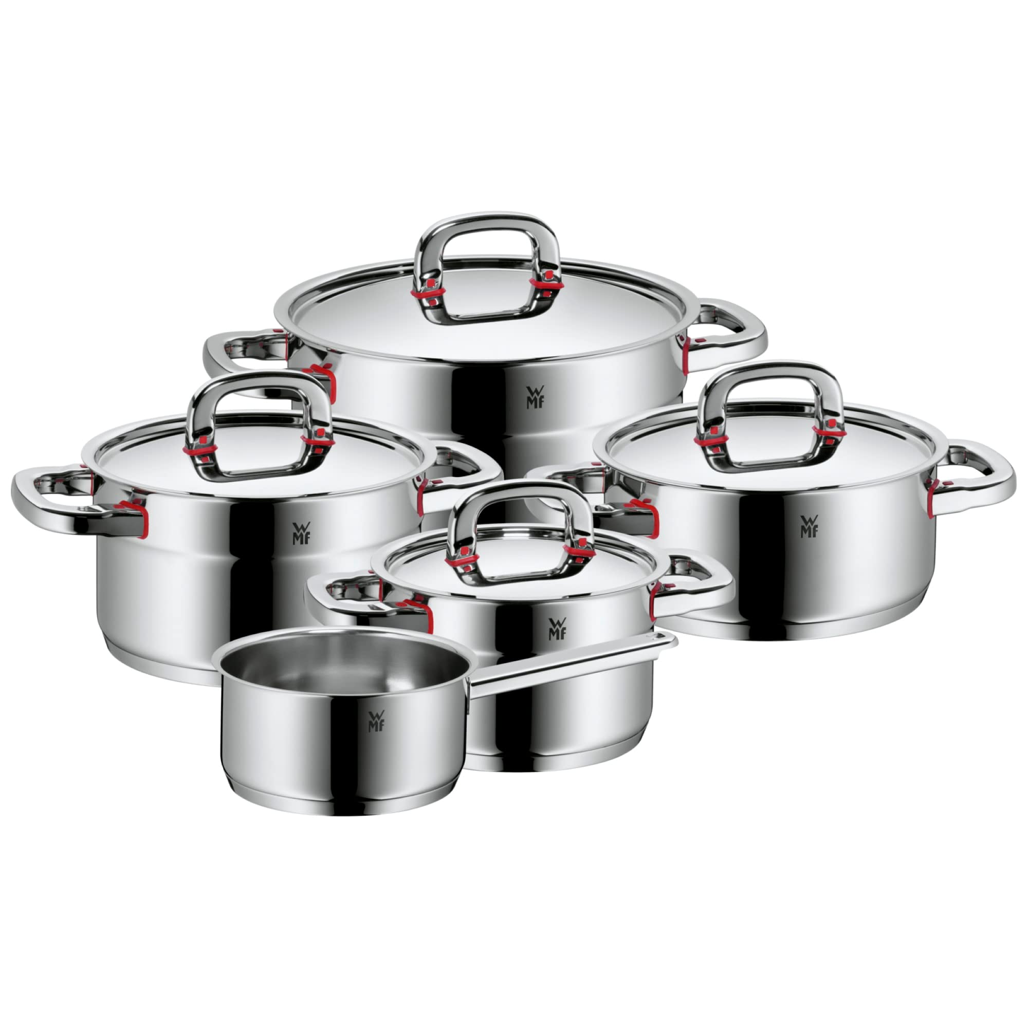 wmf-premium-one-topfset-induktion-5-teilig-kochtopf-set-mit-metalldeckeln-cromar image 1