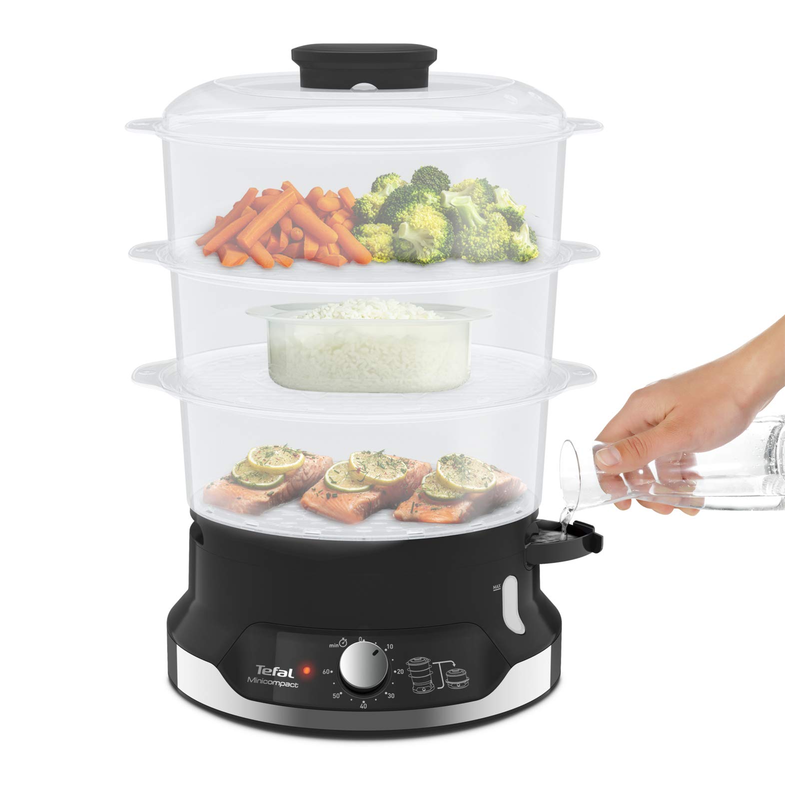 tefal-ultracompact-vc2048-dampfgarer-9-l-stapelbar-60-min-timer-inkl-reiskorb-80 image 2