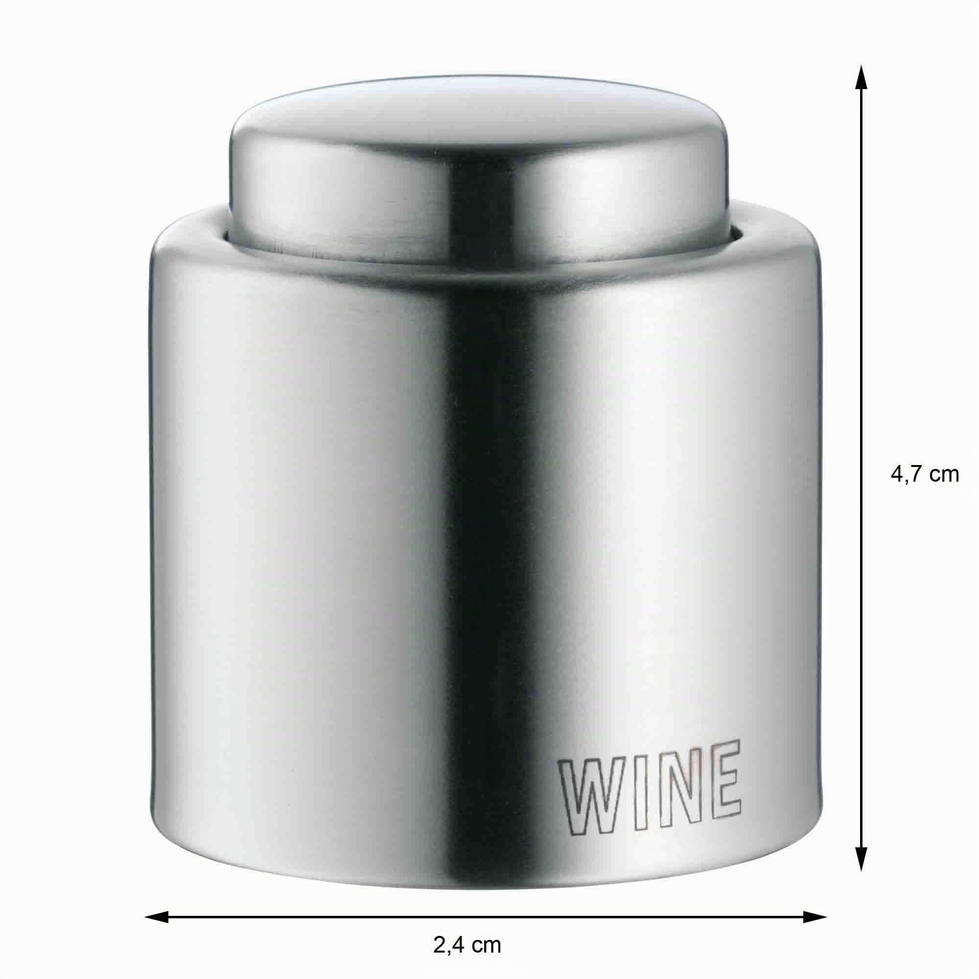 wmf-clever-more-weinverschluss-wine-2-4-cm-cromargan-edelstahl-mattiert-luftdich image 3