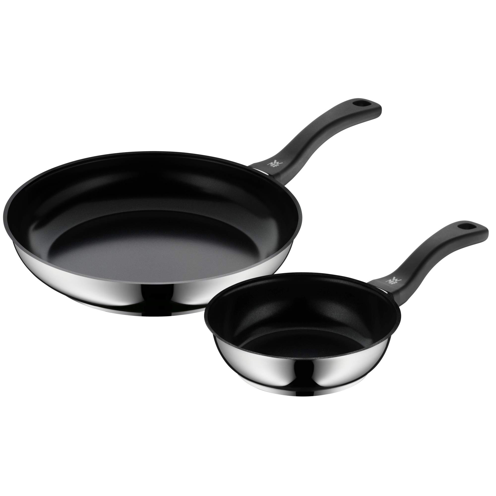 wmf-devil-pfannenset-2-teilig-bratpfannen-18-cm-28-cm-cromargan-edelstahl-mit-ke image 1