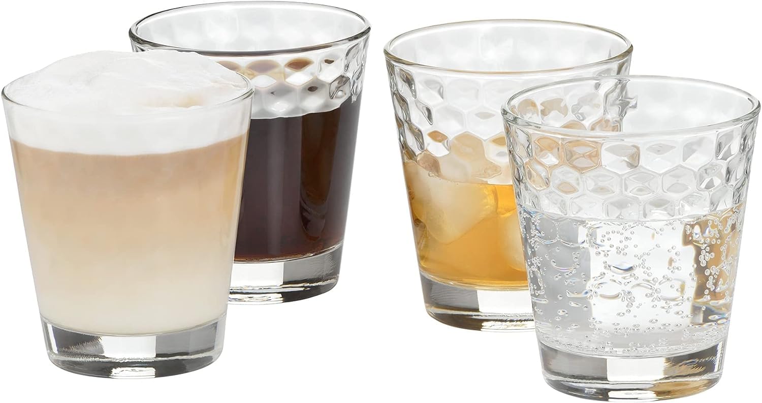 wmf-coffeetime-wassergl-ser-set-4-teilig-tumbler-gl-ser-265-ml-mit-wabenmuster-h image 7