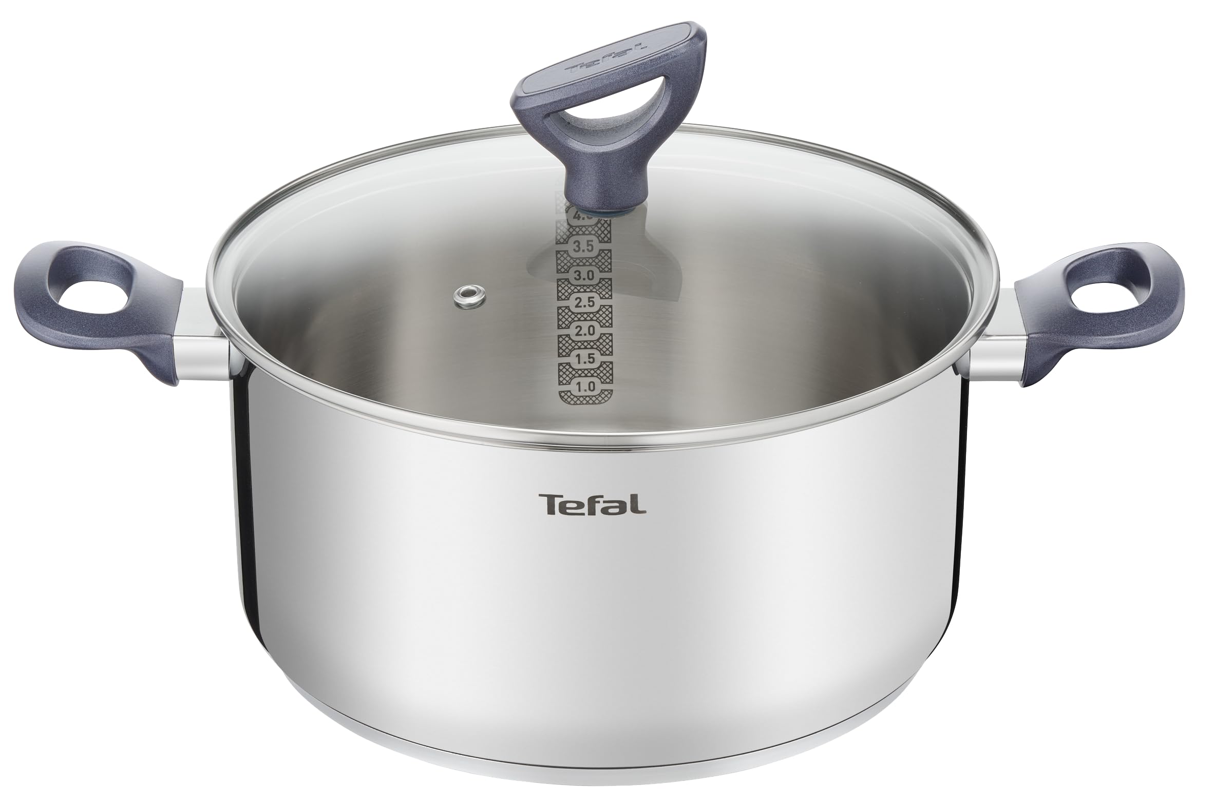 tefal-daily-cook-kochtopf-g71246-24-cm-mit-glasdeckel-und-dampfauslass-edelstahl image 1