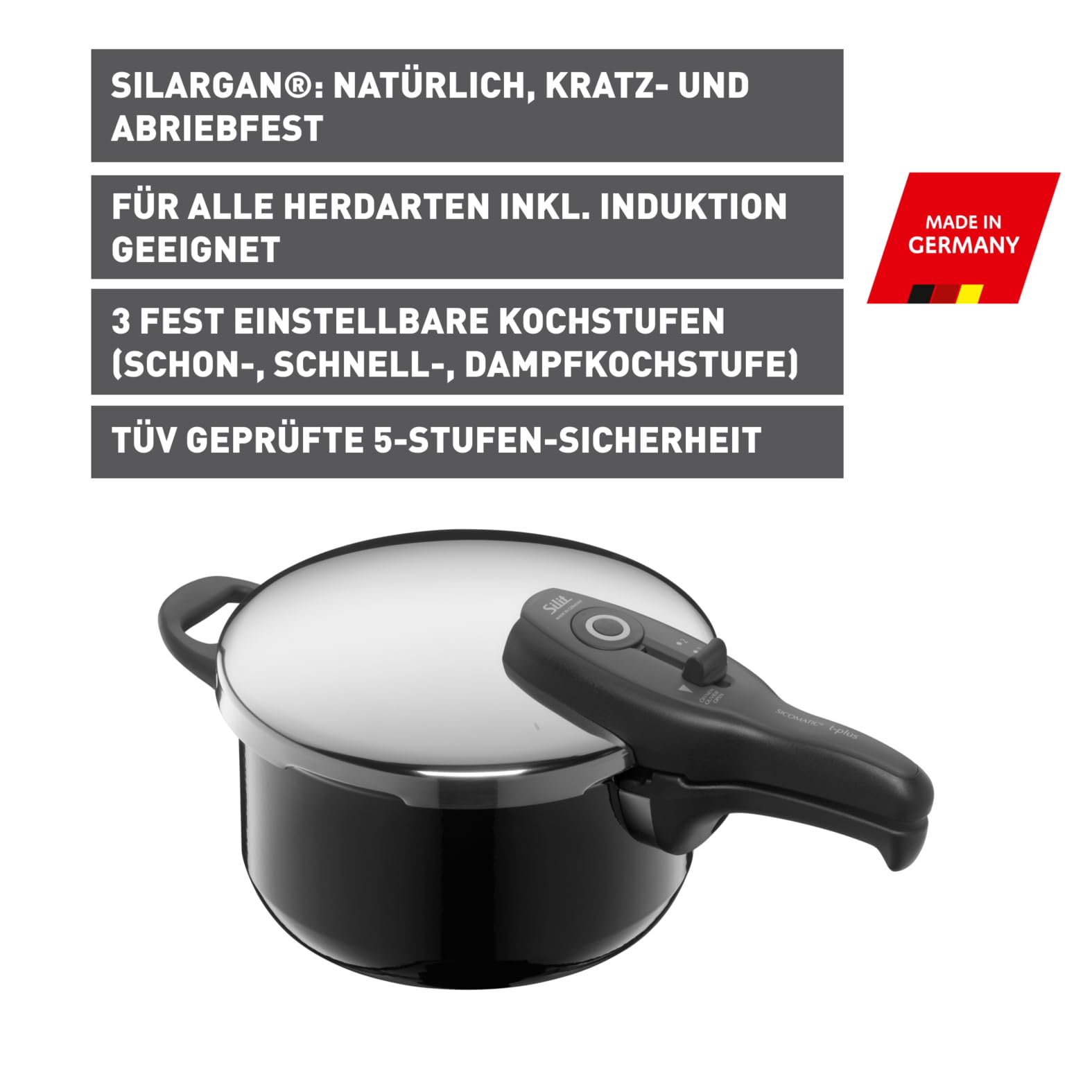 silit-sicomatic-t-plus-schnellkochtopf-4-5-l-22-cm-silargan-funktionskeramik-ind image 2