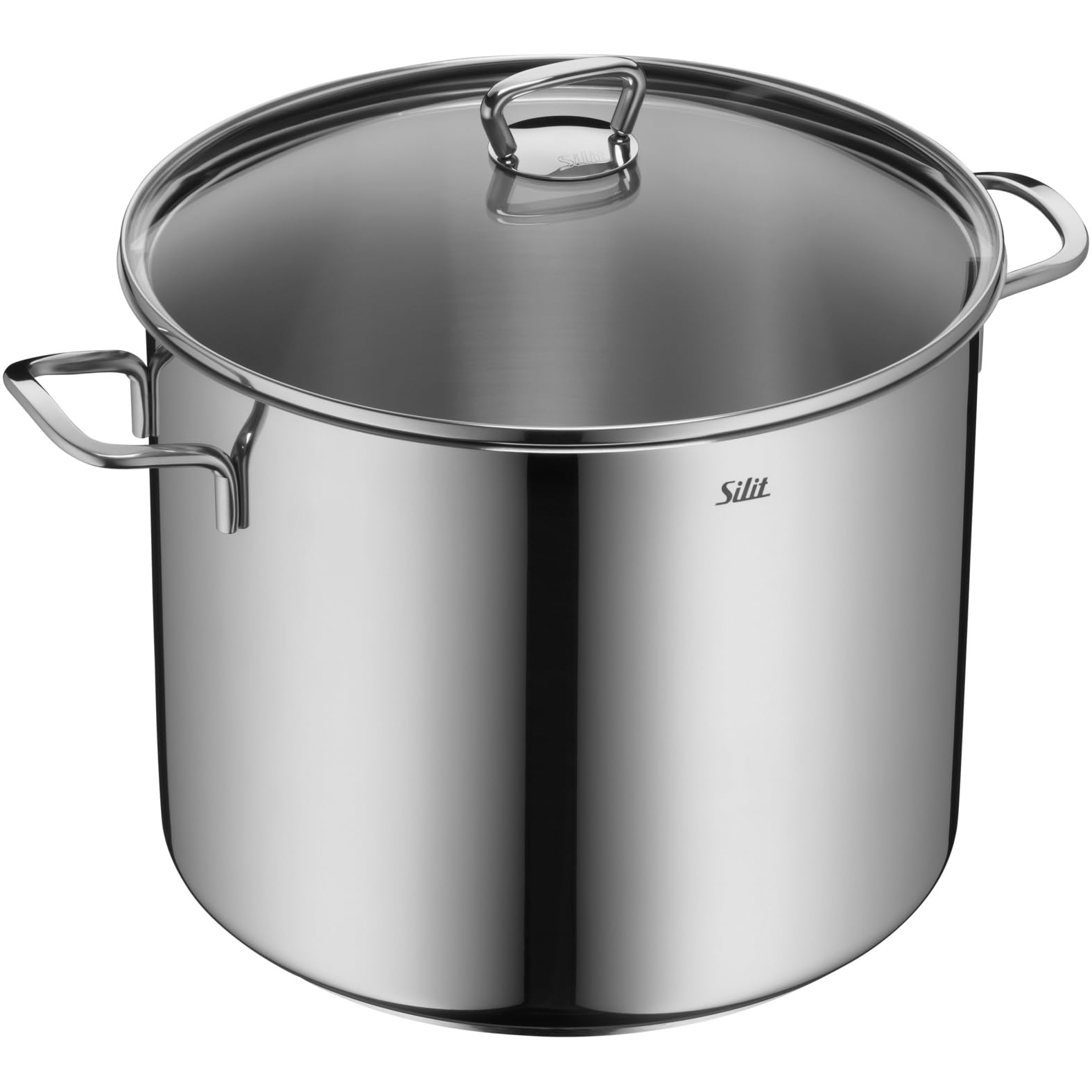 silit-gem-se-suppentopf-induktion-28-cm-mit-glasdeckel-12-liter-edelstahl-18-10- image 1