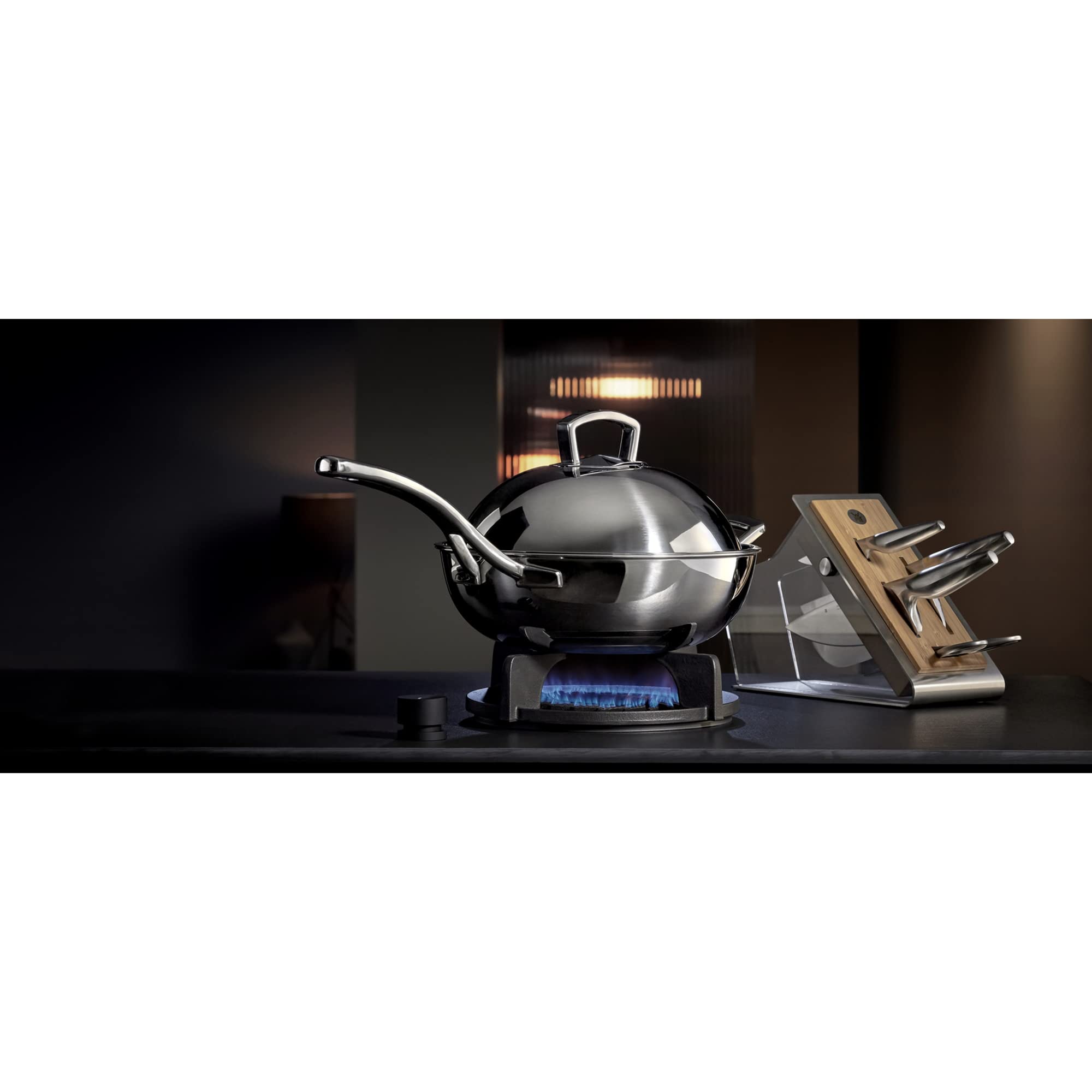 wmf-multiply-wokpfanne-induktion-28-cm-unbeschichteter-cromargan-wok-mit-metalld image 2