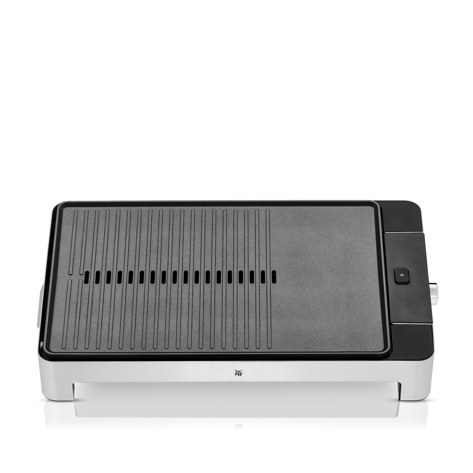 wmf-lono-tischgrill-flach-gerippt-elektrischer-grill-mit-2300-w-cromargan-edelst image 2