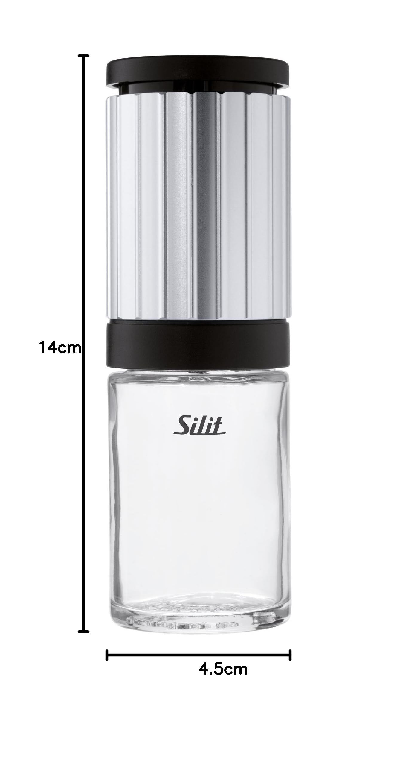 silit-piccante-salz-und-pfefferm-hle-14-cm-edelstahl-glas-mit-keramikmahlwerk-st image 3