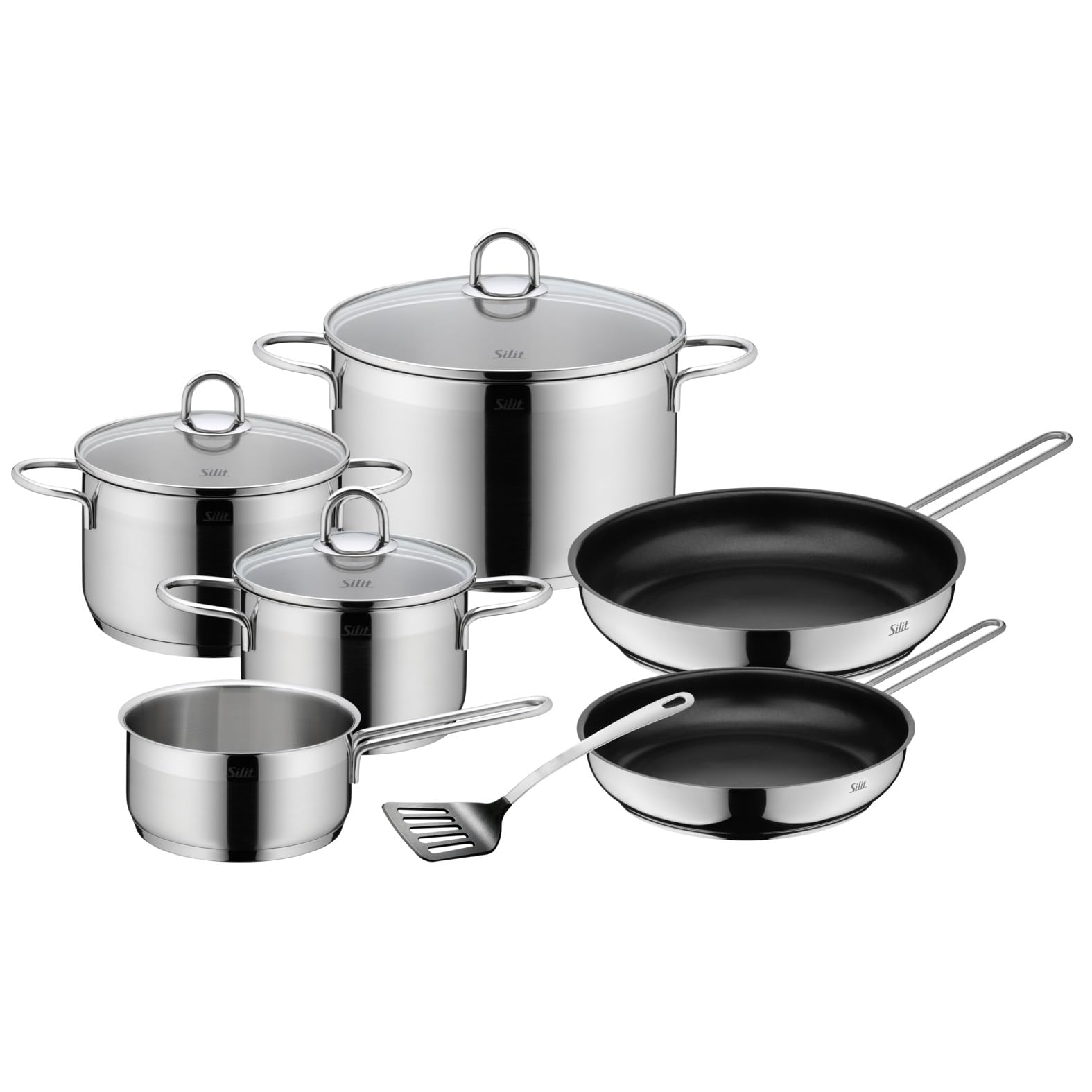 silit-diamant-topfset-induktion-7-teilig-kochtopf-set-mit-glasdeckeln-2-pfannen- image 1