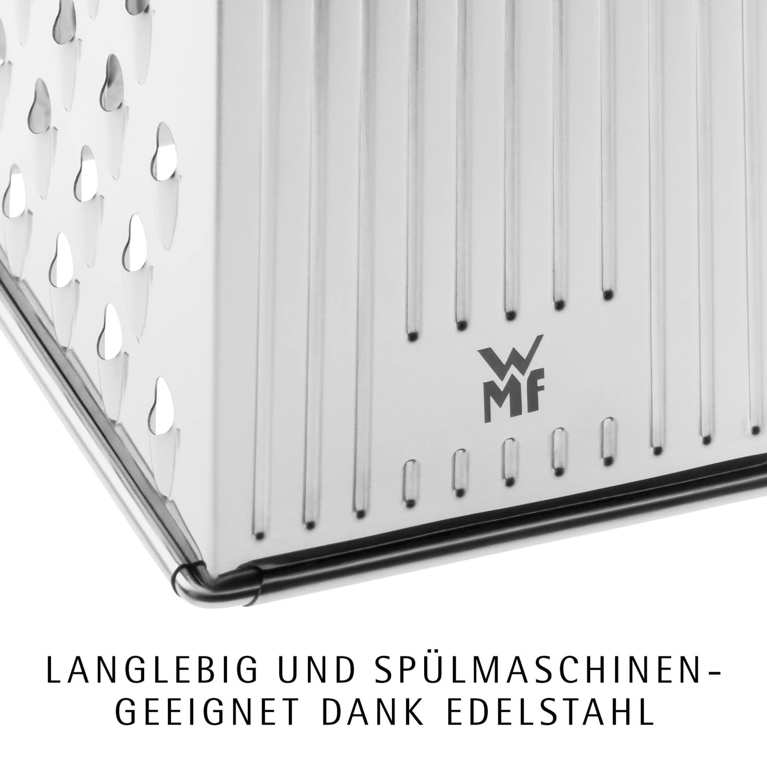 wmf-gourmet-vierkantreibe-8-x-24-cm-edelstahl-reibe-mit-4-reibefl-chen-cromargan image 3