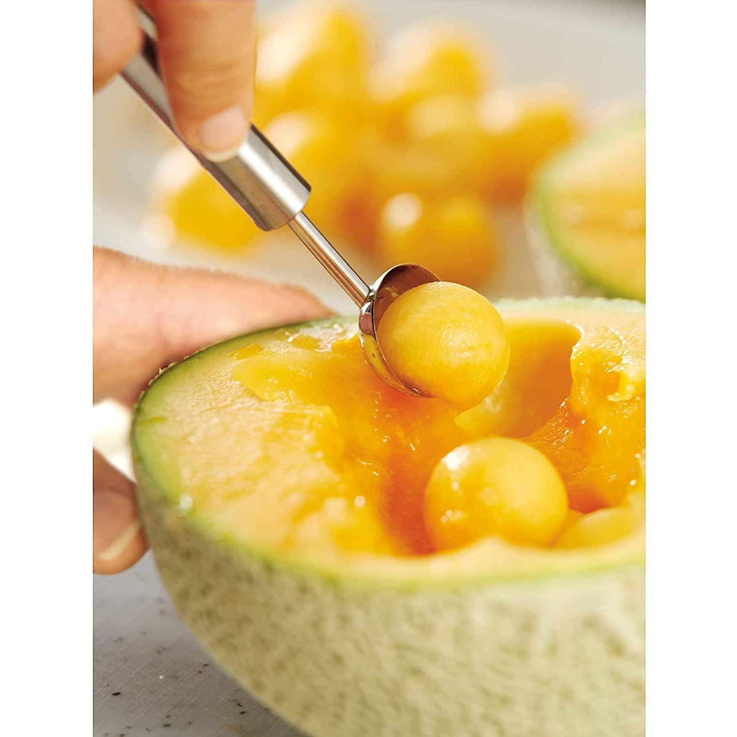 wmf-profi-plus-melonenausstecher-kugeln-15-cm-kugelausstecher-mit-ablaufloch-cro image 2