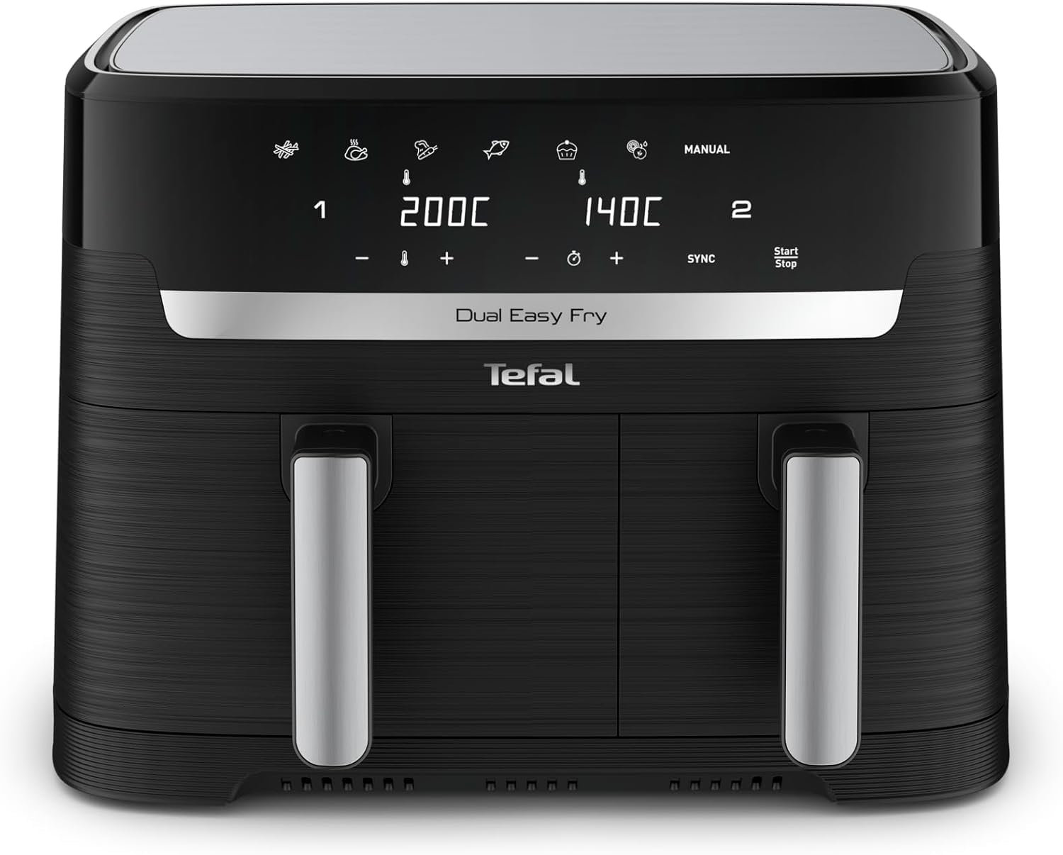 tefal-dual-easy-fry-ey9018-hei-luftfritteuse-mit-2-kammern-8-3-l-doppelkammer-ai image 1