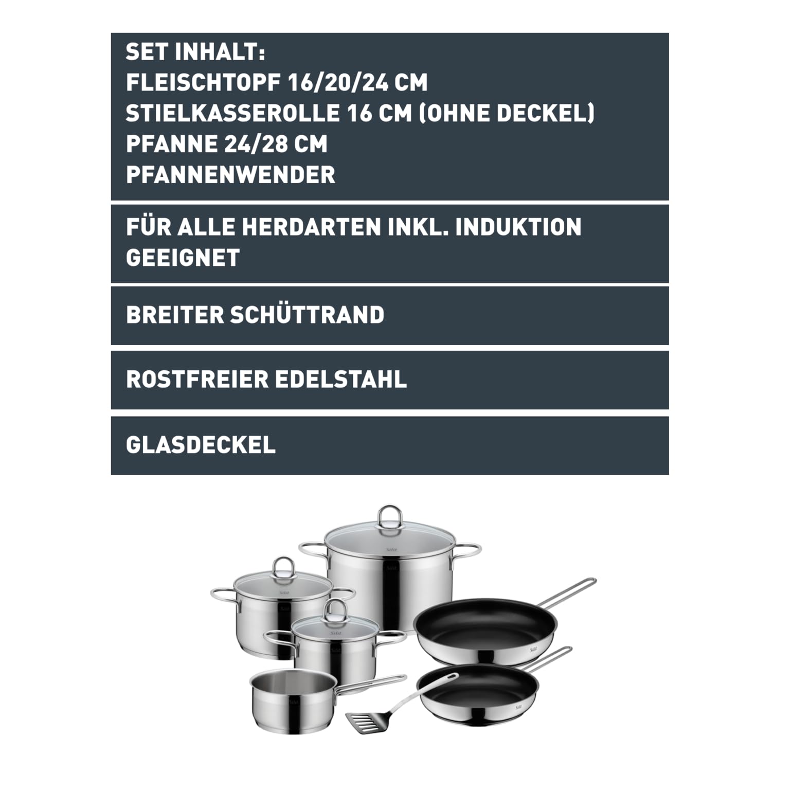 silit-diamant-topfset-induktion-7-teilig-kochtopf-set-mit-glasdeckeln-2-pfannen- image 2