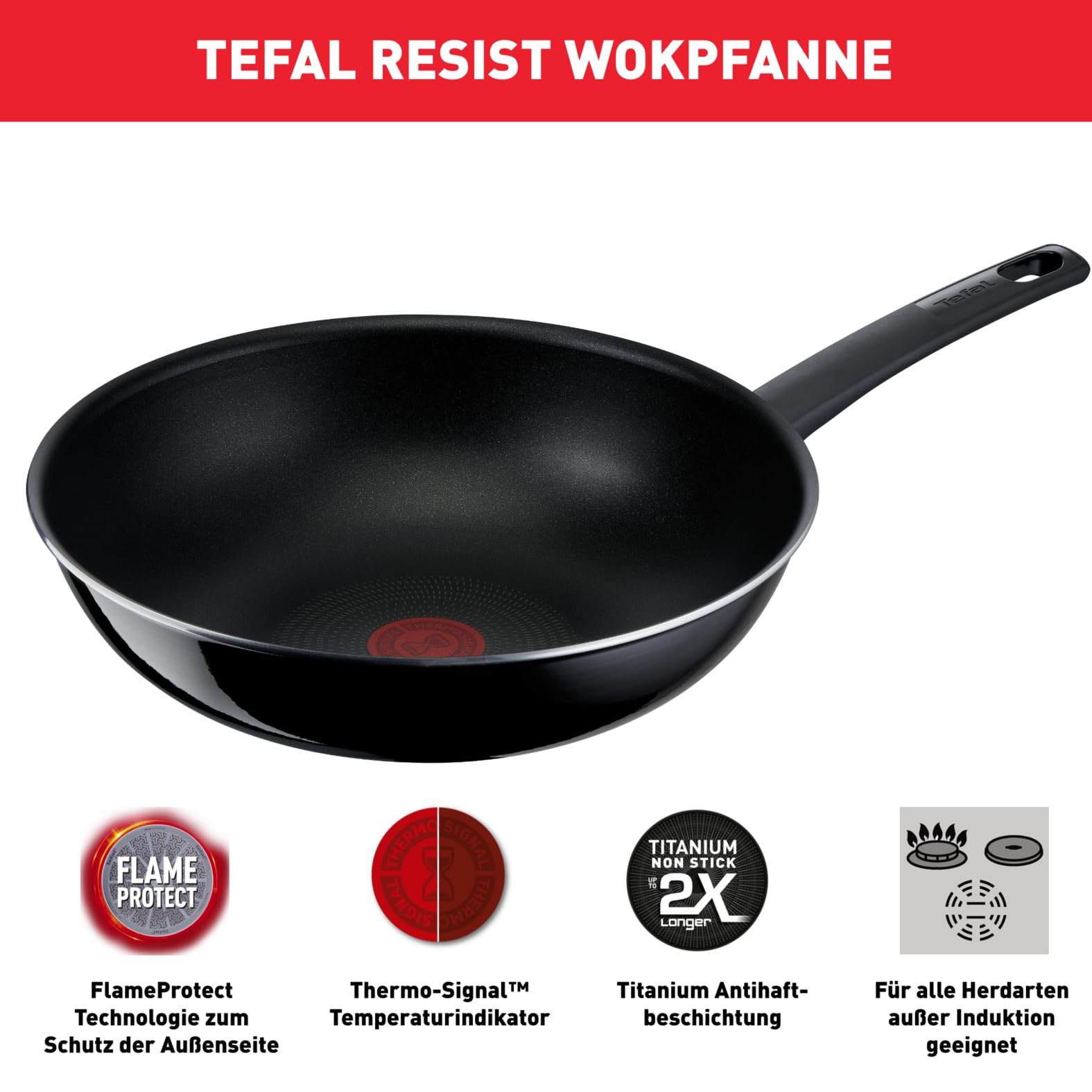 tefal-resist-wokpfanne-28-cm-d52619-titanium-antihaftversiegelung-thermo-signal- image 2
