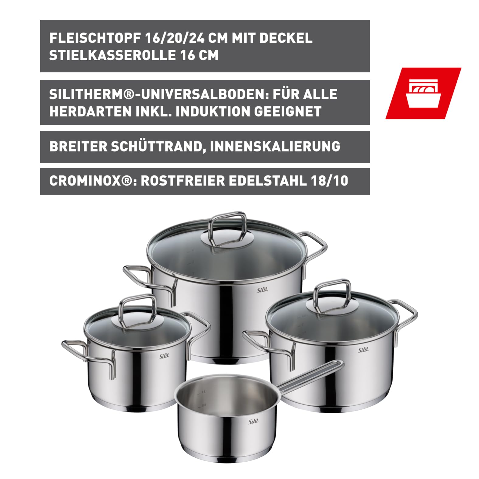 silit-extra-cook-kochgeschirr-set-4-teilig-kocht-pfe-16-20-24-cm-mit-glasdeckel- image 2