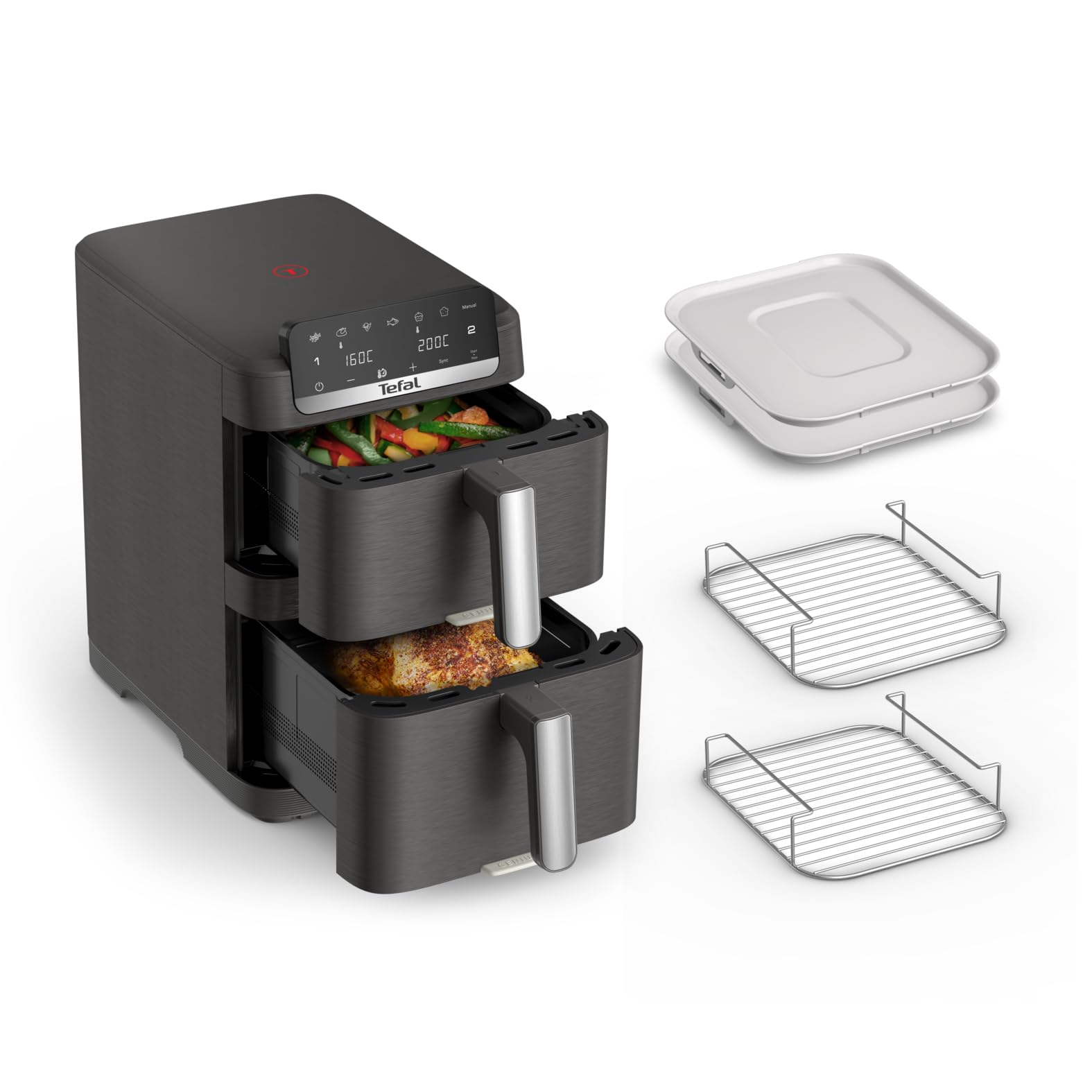 tefal-easy-fry-crispy-stack-doppelkammer-hei-luftfritteuse-ey7528e0-4-6-l-schubl image 8