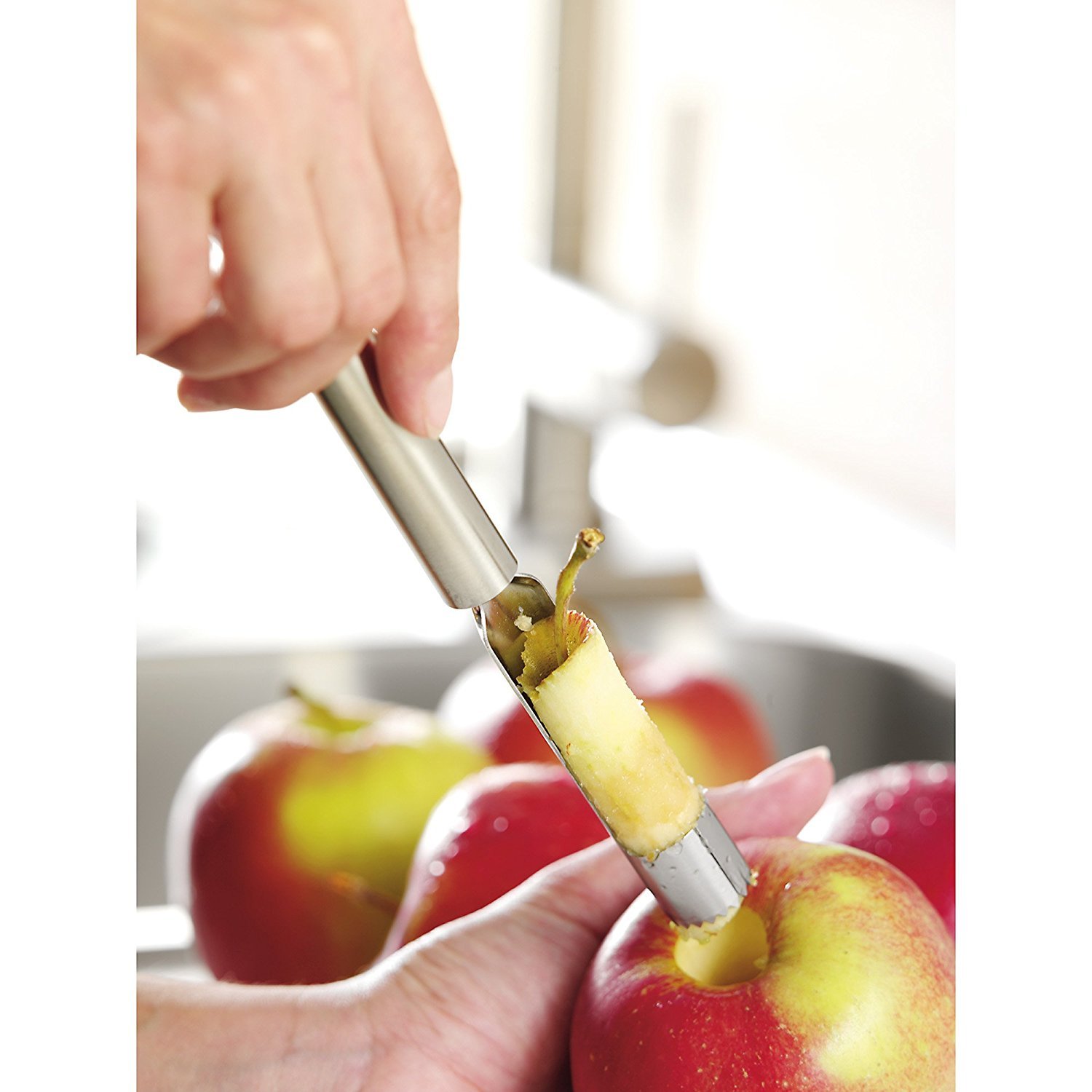 wmf-profi-plus-apfelausstecher-24-cm-cromargan-edelstahl-teilmattiert-apfelentke image 2