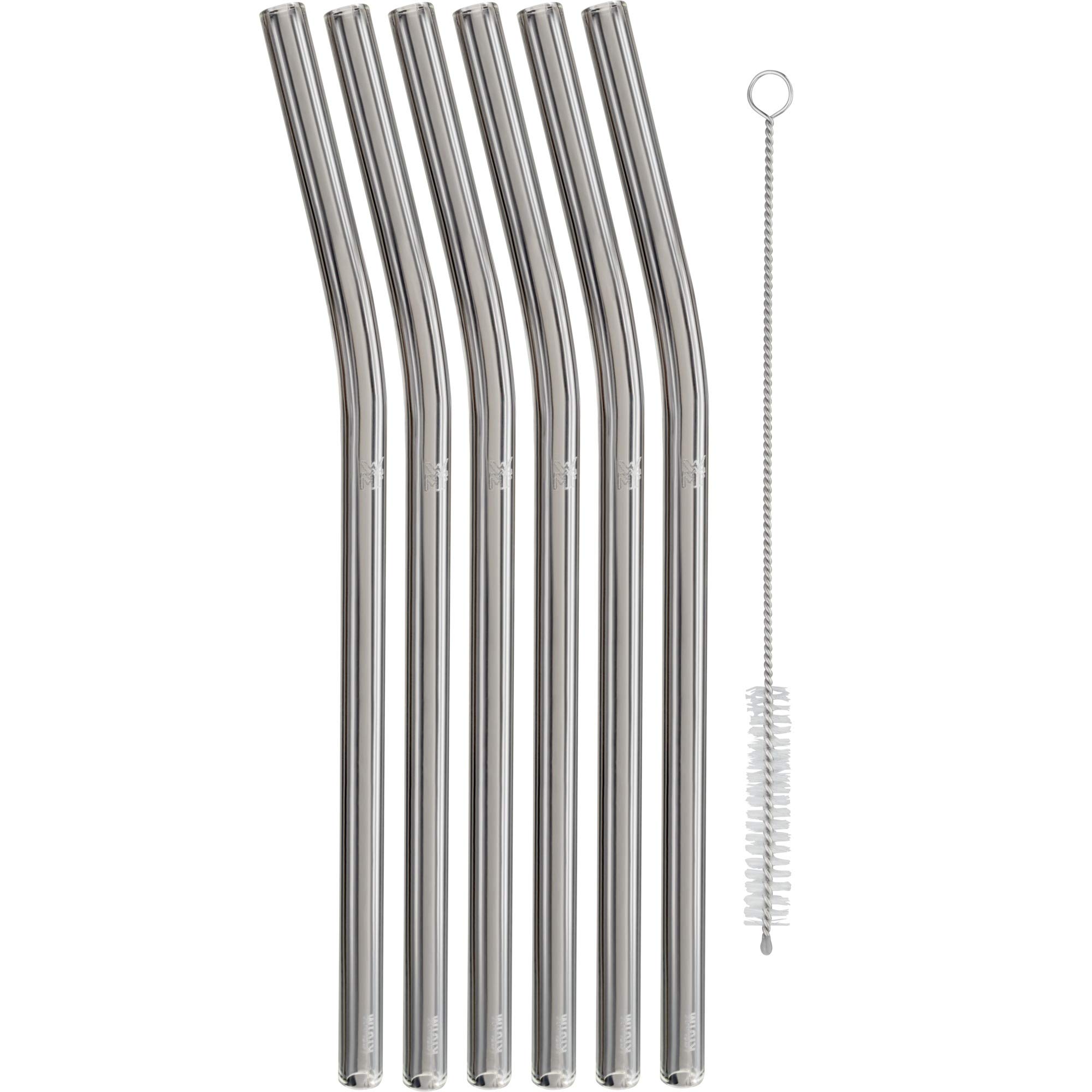 wmf-baric-glasstrohalm-set-7-teilig-6-gebogene-trinkhalme-23-cm-aus-borosilikatg image 1