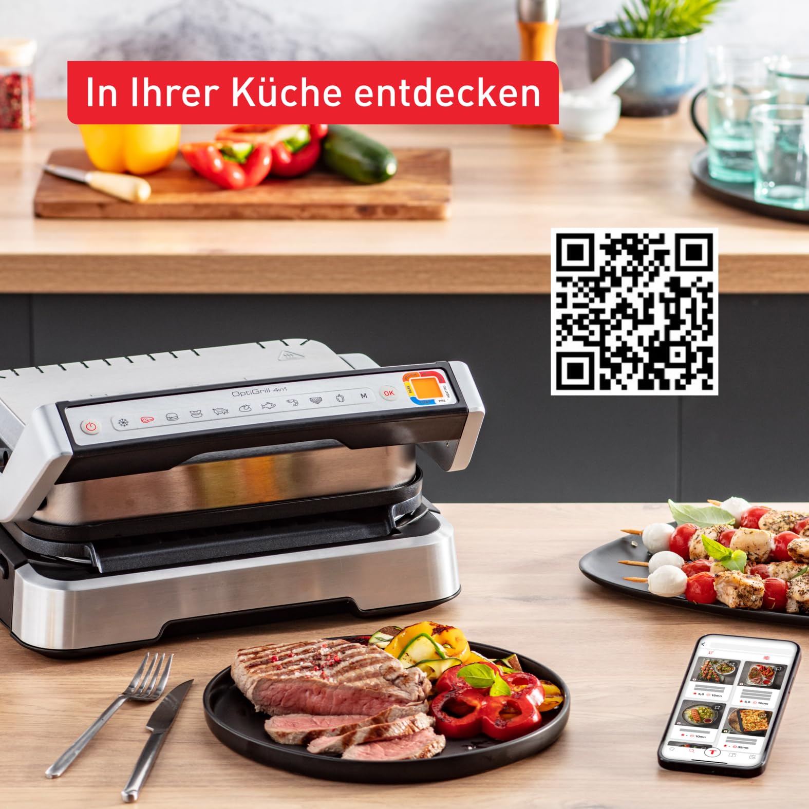 tefal-optigrill-4in1-gc776d10-intelligenter-grill-bbq-backofen-und-komplettmahlz image 8