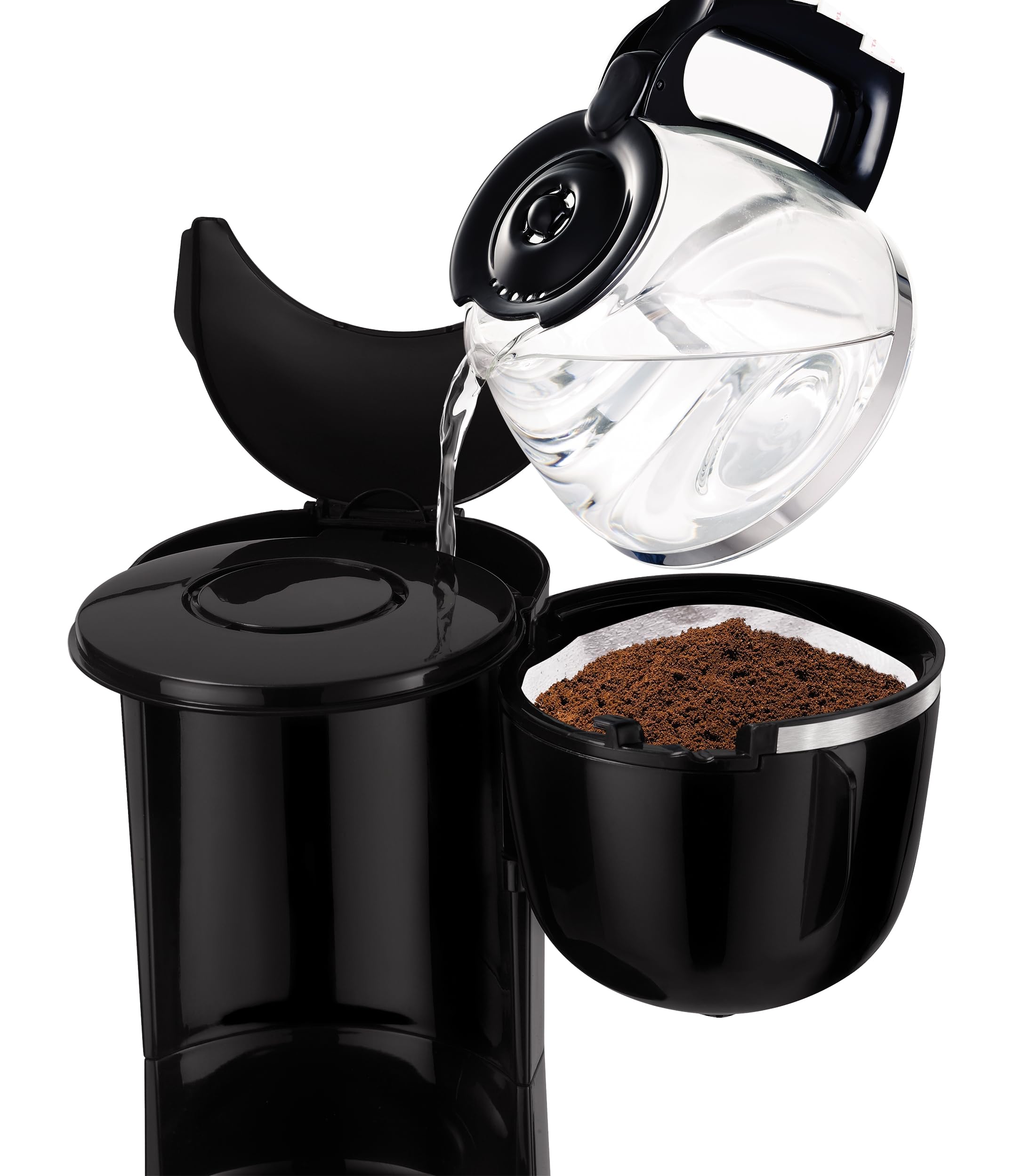 tefal-cm3408-glas-kaffeemaschine-mini-6-tassen-600-w-tropf-stopp-edelstahl-schwa image 4