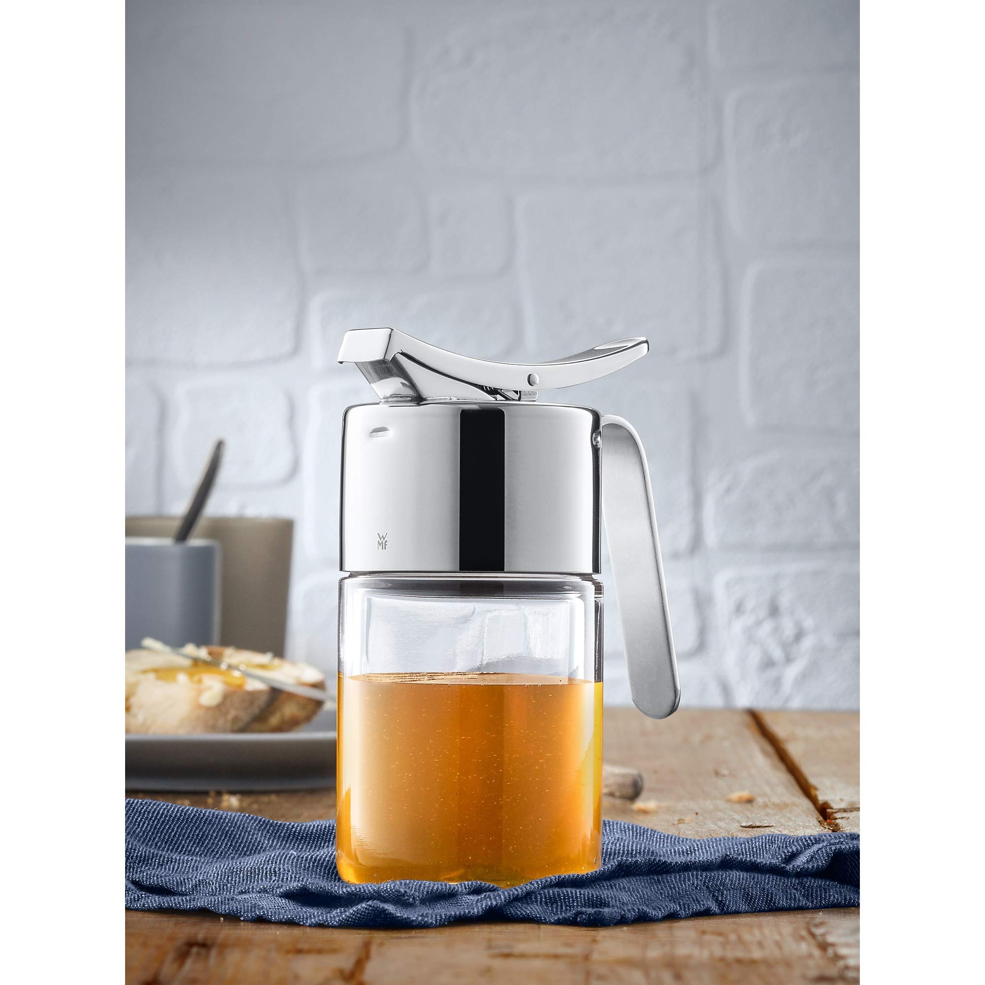 wmf-barista-sirup-und-honigspender-glas-240-ml-mit-cromargan-edelstahl-hebel-sp- image 2