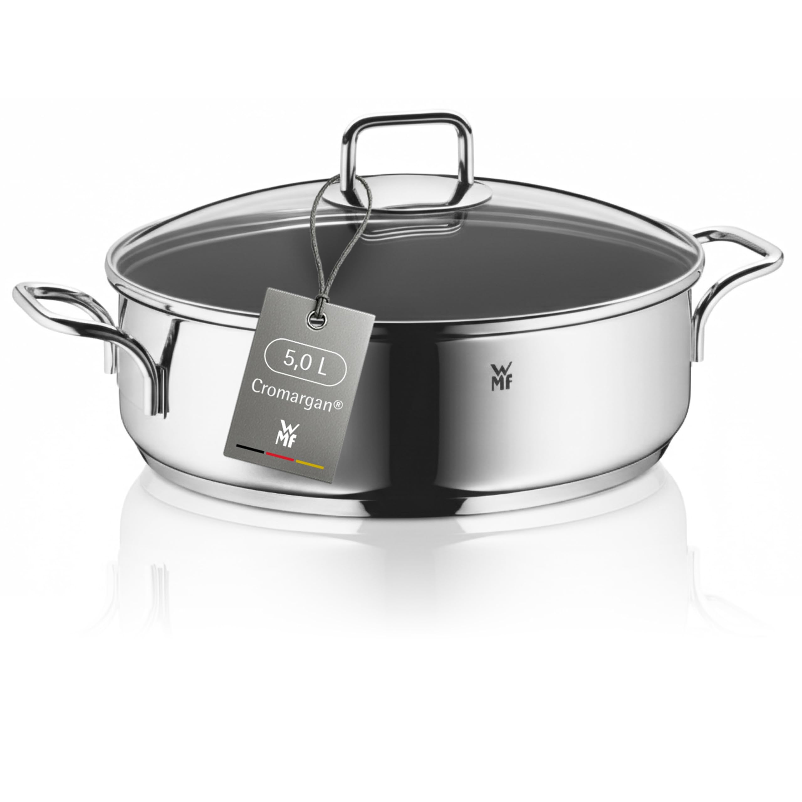 wmf-schmorpfanne-28-cm-mit-hohem-rand-und-glasdeckel-5-0-l-induktionsbr-ter-crom image 1