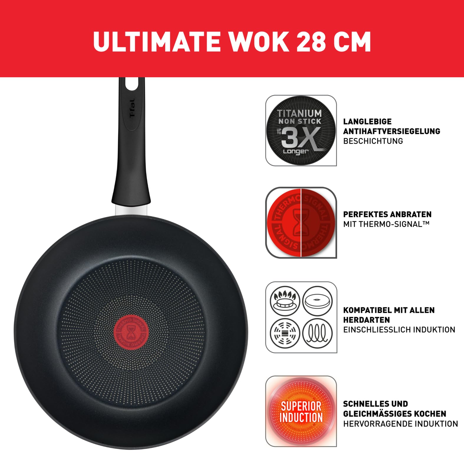 tefal-ultimate-on-wokpfanne-28-cm-antihaft-mit-titanpartikel-verst-rkung-thermo- image 2