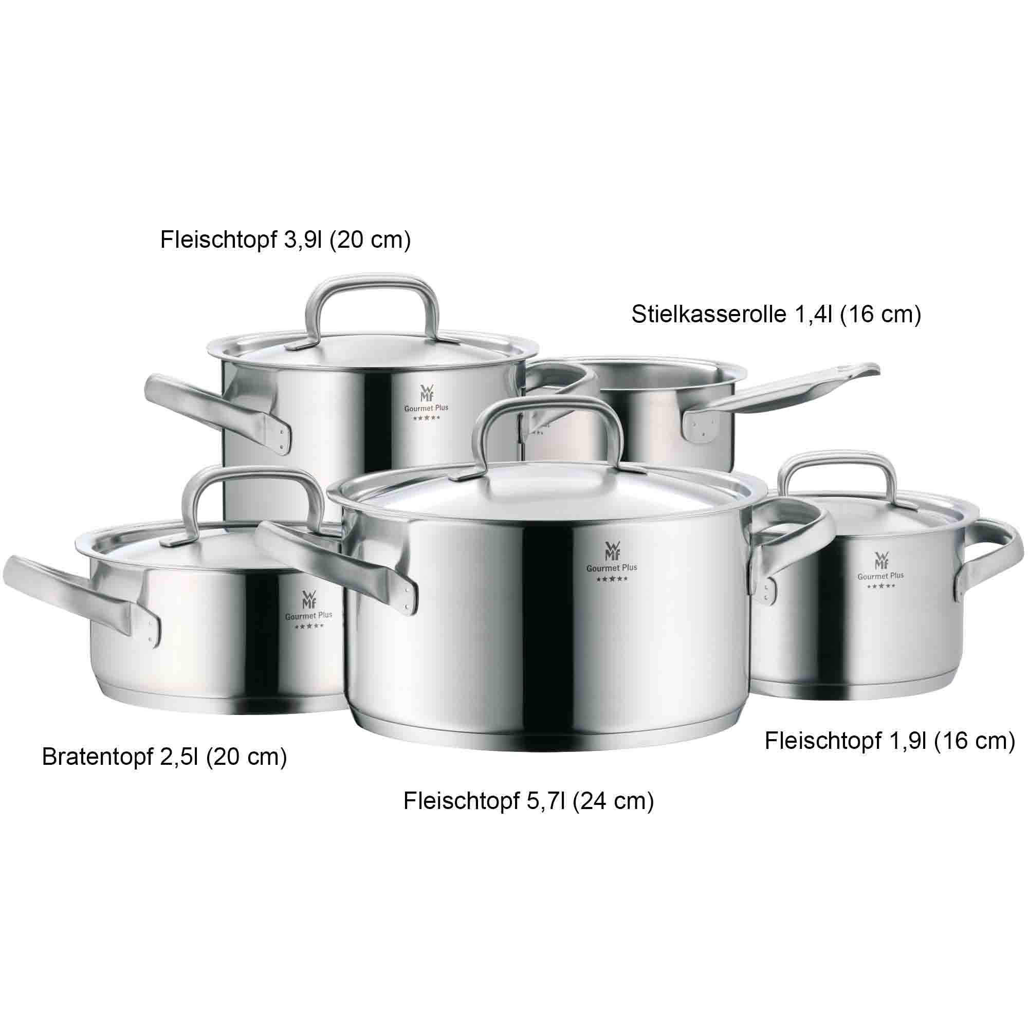 wmf-gourmet-plus-5-teiliges-topfset-induktion-kocht-pfe-mit-metalldeckel-cromarg image 4