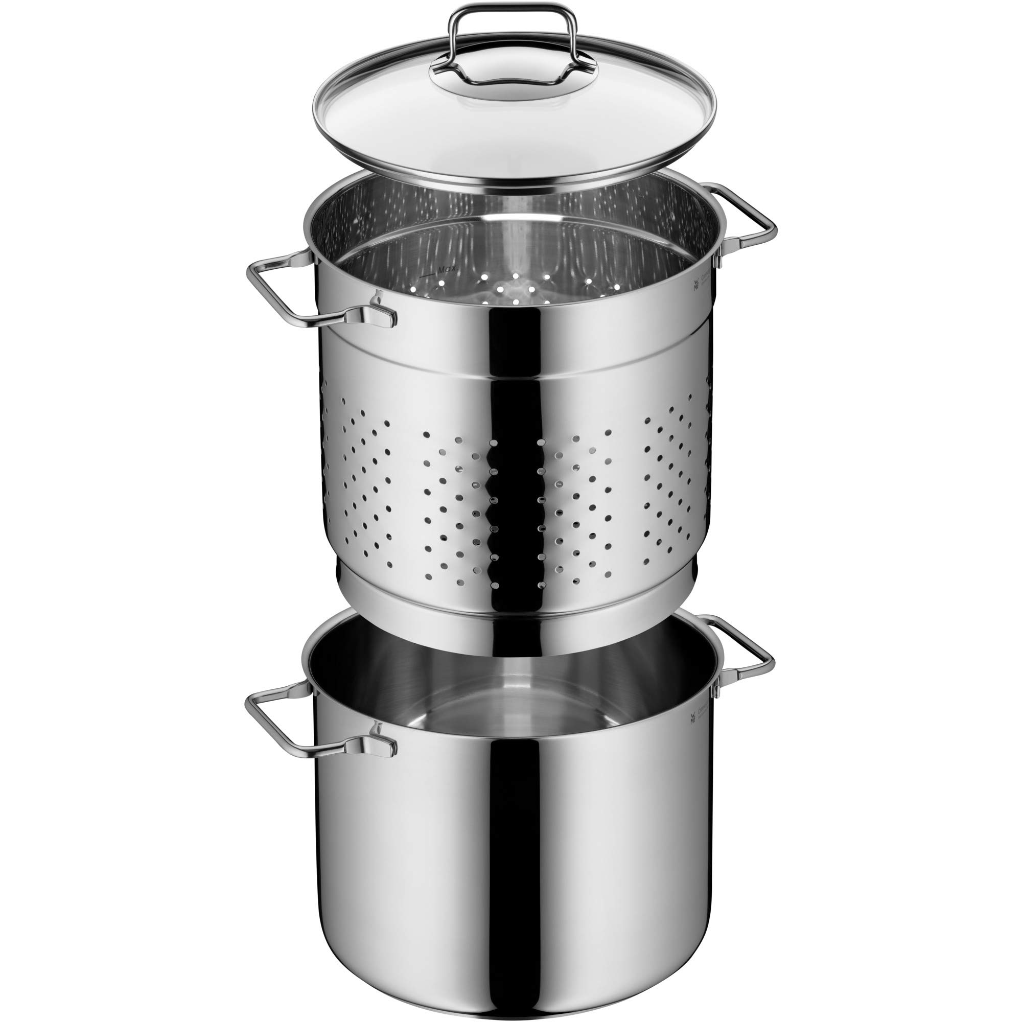 wmf-nudeltopf-mit-siebeinsatz-24-cm-7-l-induktion-spaghettitopf-mit-glasdeckel-c image 2