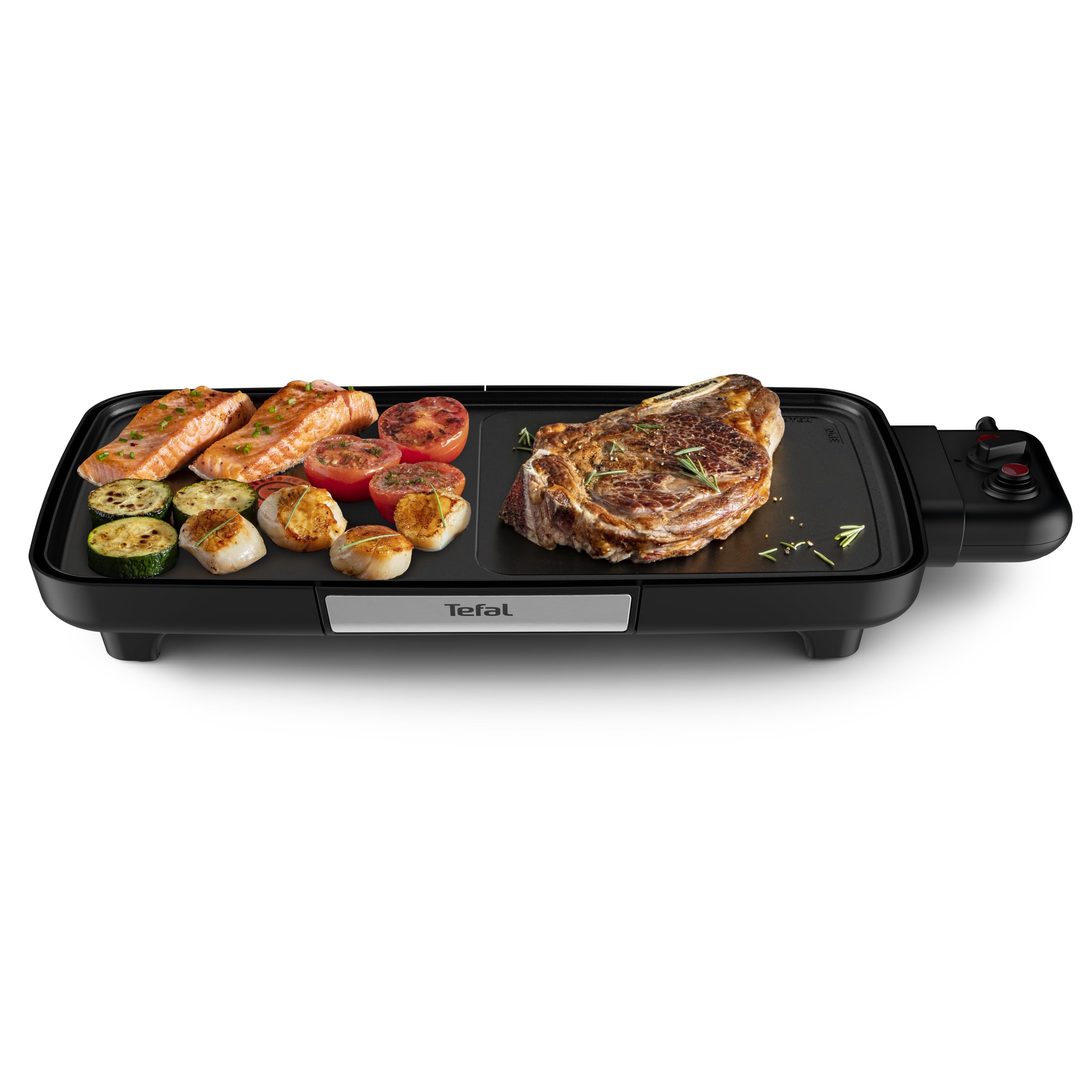 tefal-bbq-booster-tischgrill-cb6418-2200-watt-power-boost-zone-thermo-spot-antih image 4