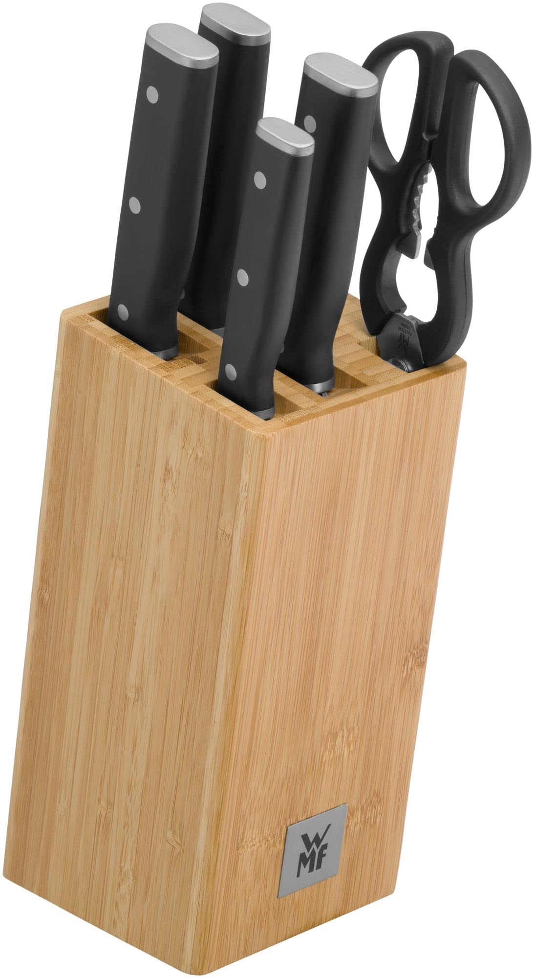 wmf-sequence-messerblock-6-teilig-messerset-mit-4-messern-schere-und-bambus-bloc image 1
