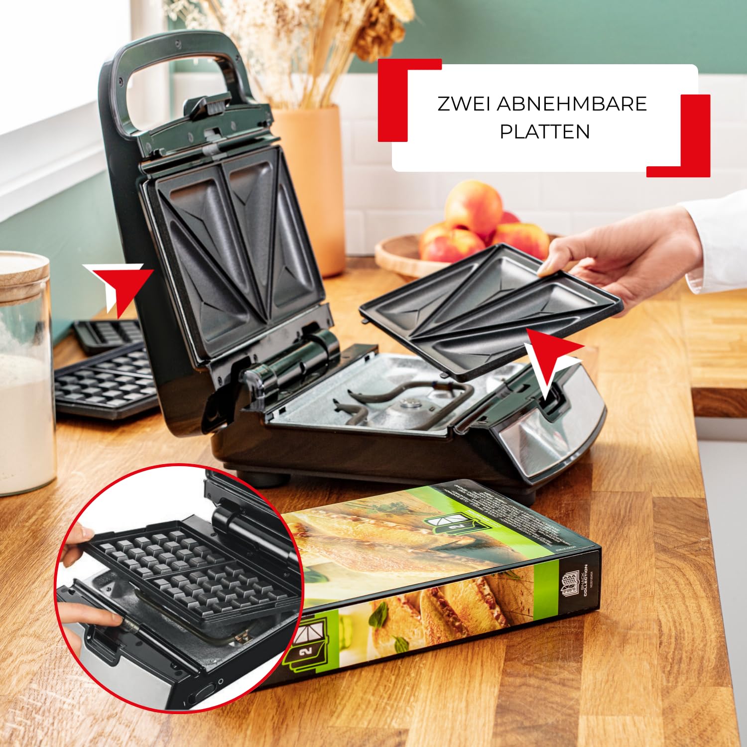 tefal-snack-collection-sw852d-sandwich-und-waffelmaker-700-w-antihaftbeschichtet image 2