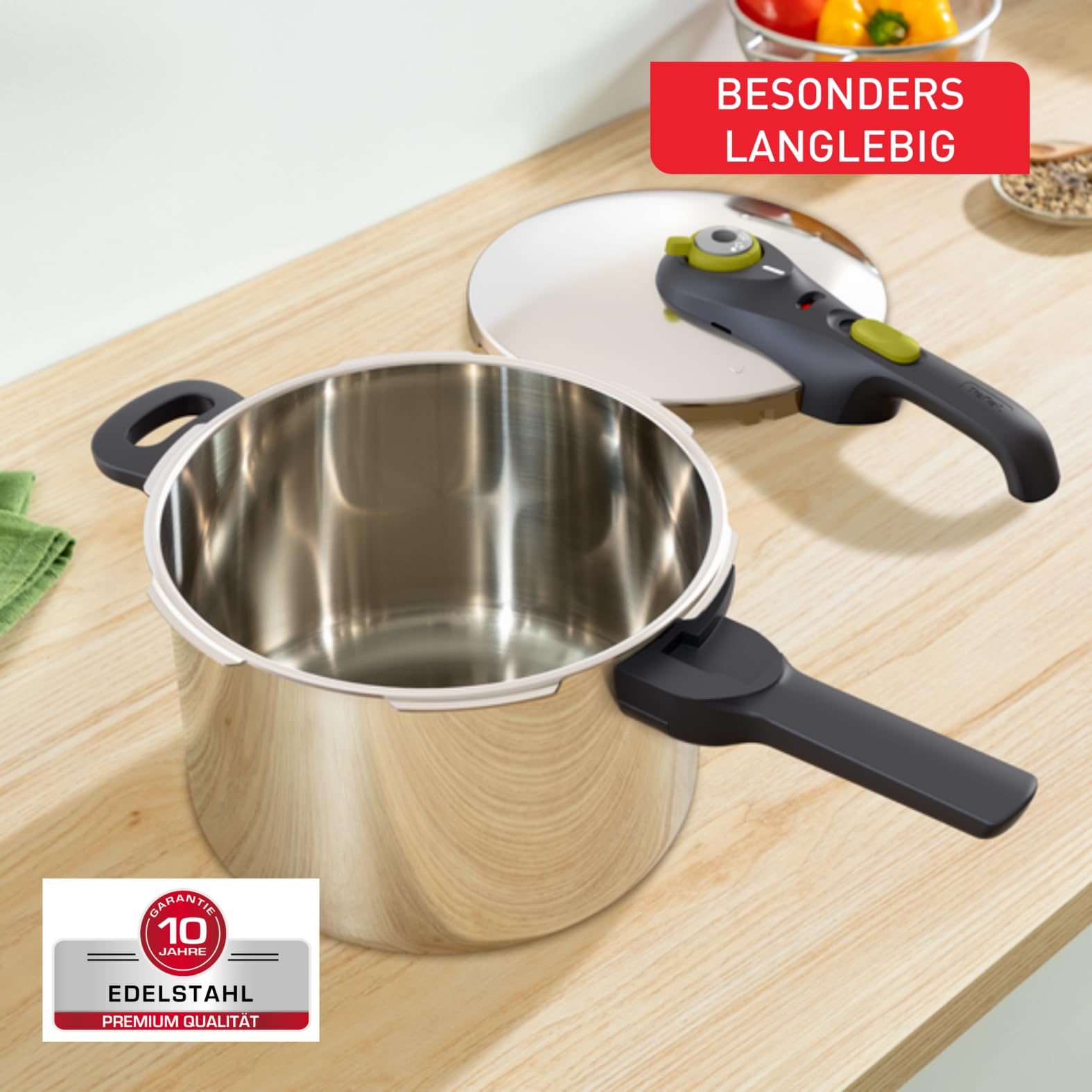 tefal-secure-5-neo-p2530738-schnellkochtopf-6-l-edelstahl-22-cm-korbeinsatz-drei image 6