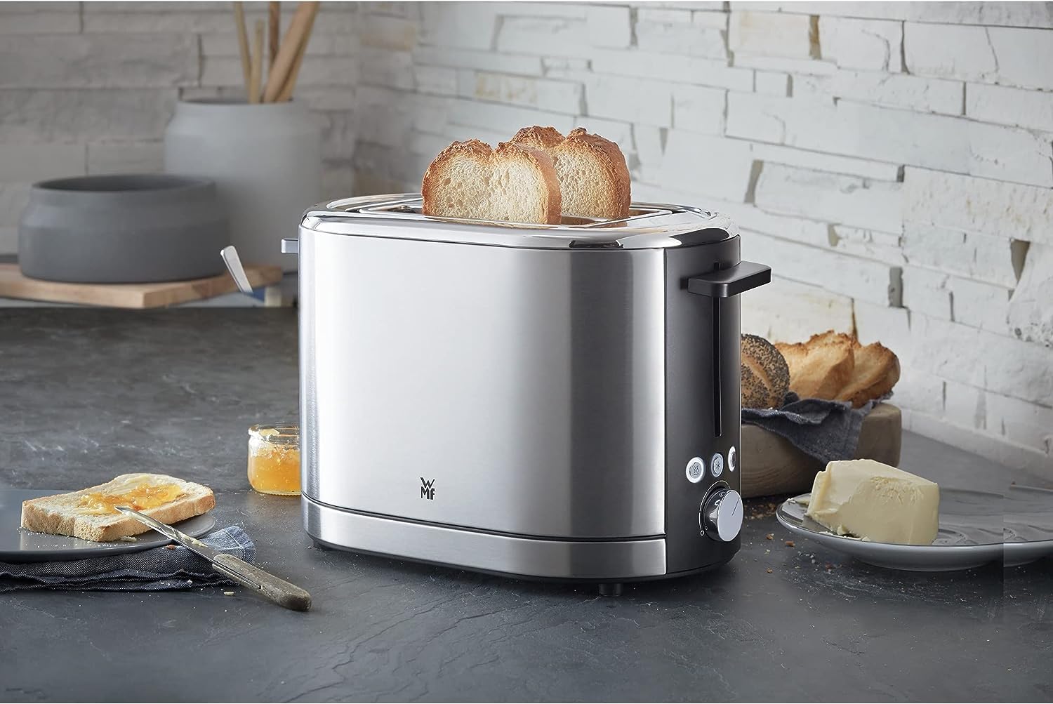 wmf-lono-toaster-2-scheiben-doppelschlitz-toaster-f-r-xxl-toast-mit-br-tchenaufs image 2