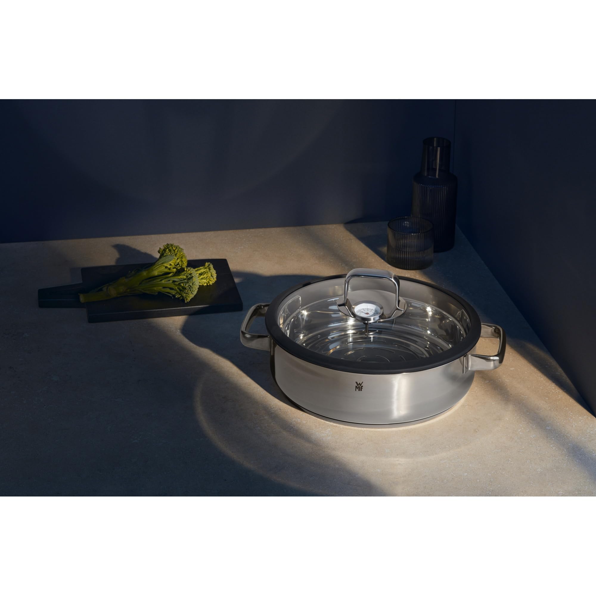 wmf-vitalis-aroma-dampfgarer-28-cm-dampfgartopf-rund-5-0-l-mit-glasdeckel-thermo image 2